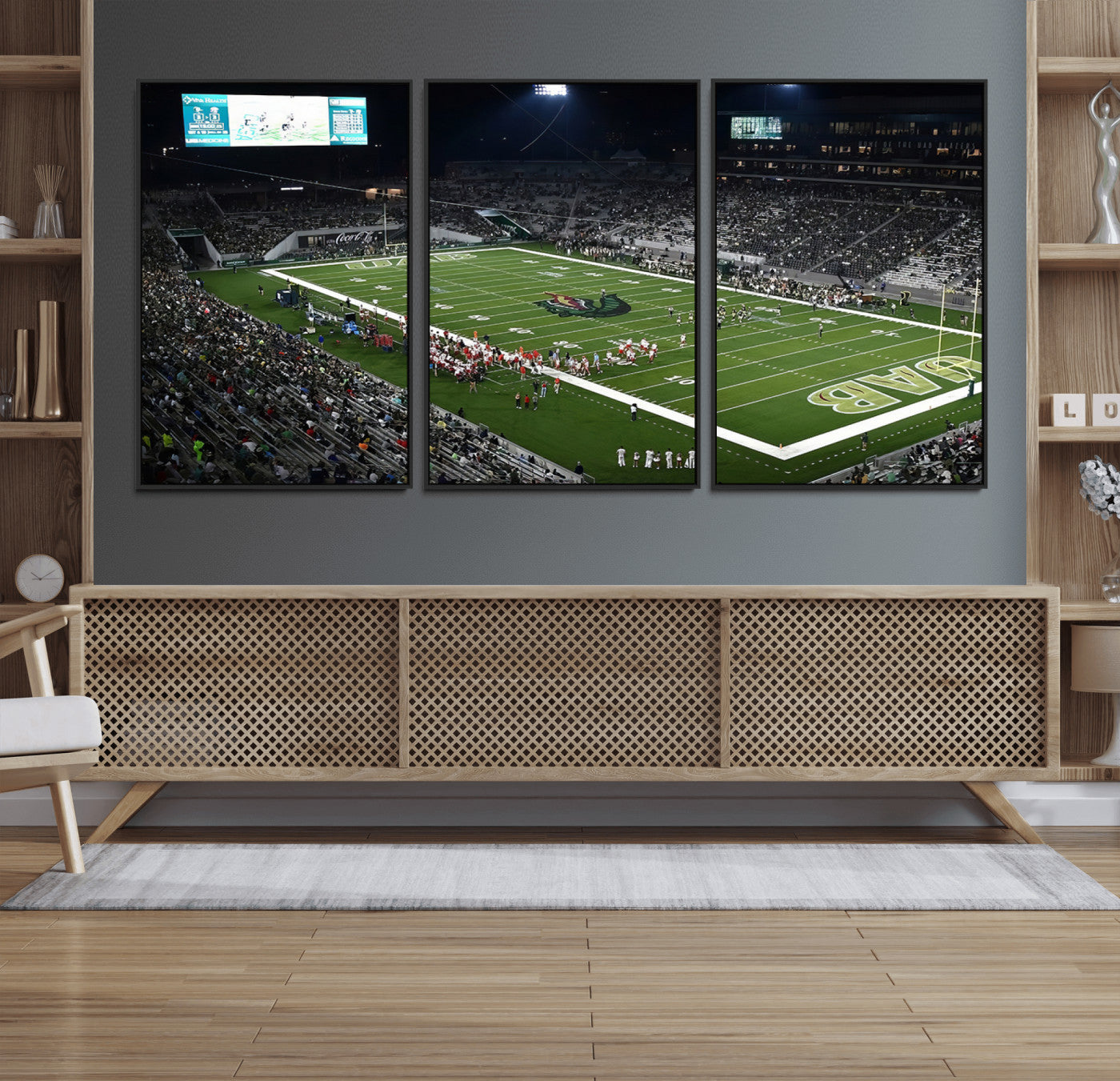 81740-MGV-FC-60X30-3P_Black-UAB Blazers Football Team Print - Birmingham Protective Stadium Wall Art Canvas Print