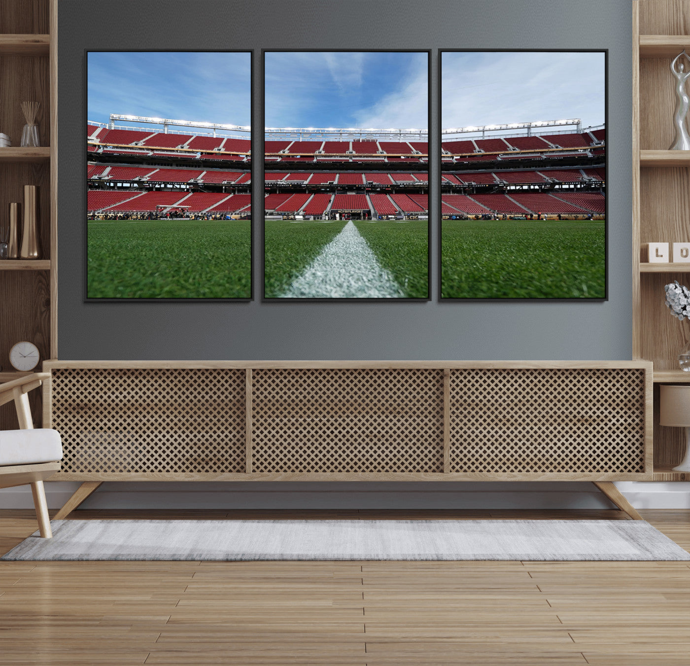 83238-MGV-FC-60X30-3P_Black-University of Tulsa Golden Hurricane Football Team Print - Tulsa H.A. Chapman Stadium Wall Art