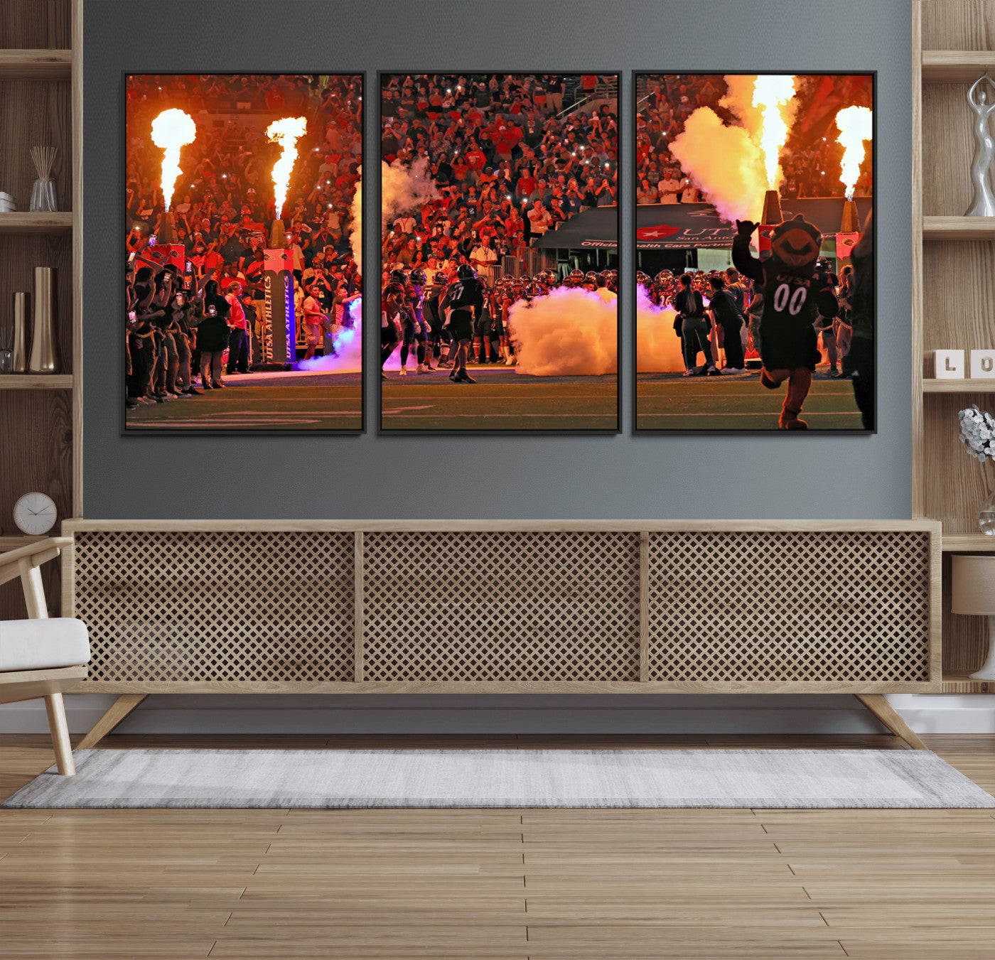 98664-MGV-FC-60X30-3P_Black-The University of Texas at San Antonio Roadrunners Football Team Print - San Antonio Alamodome Wall