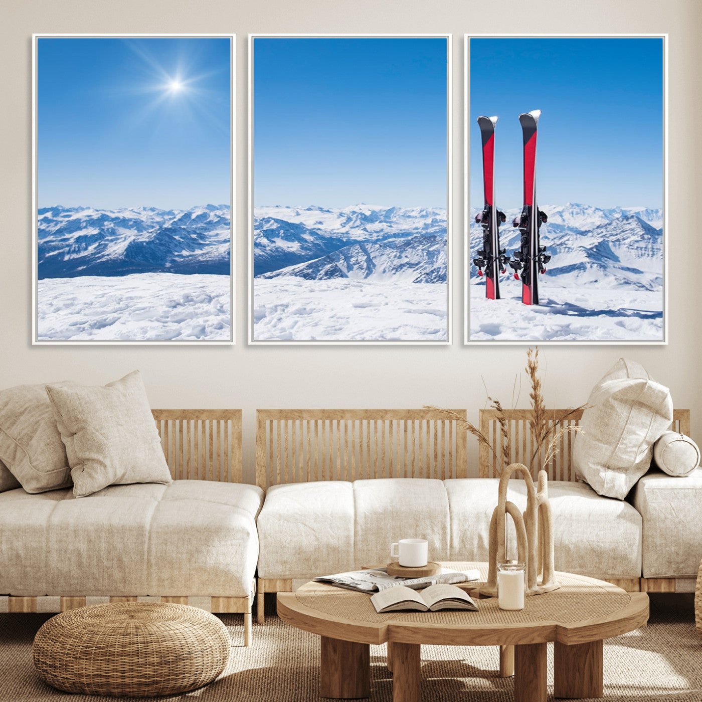 47452-MGV-FC-60X30-3P_White-Ski Season Snow Wall Art Canvas Print