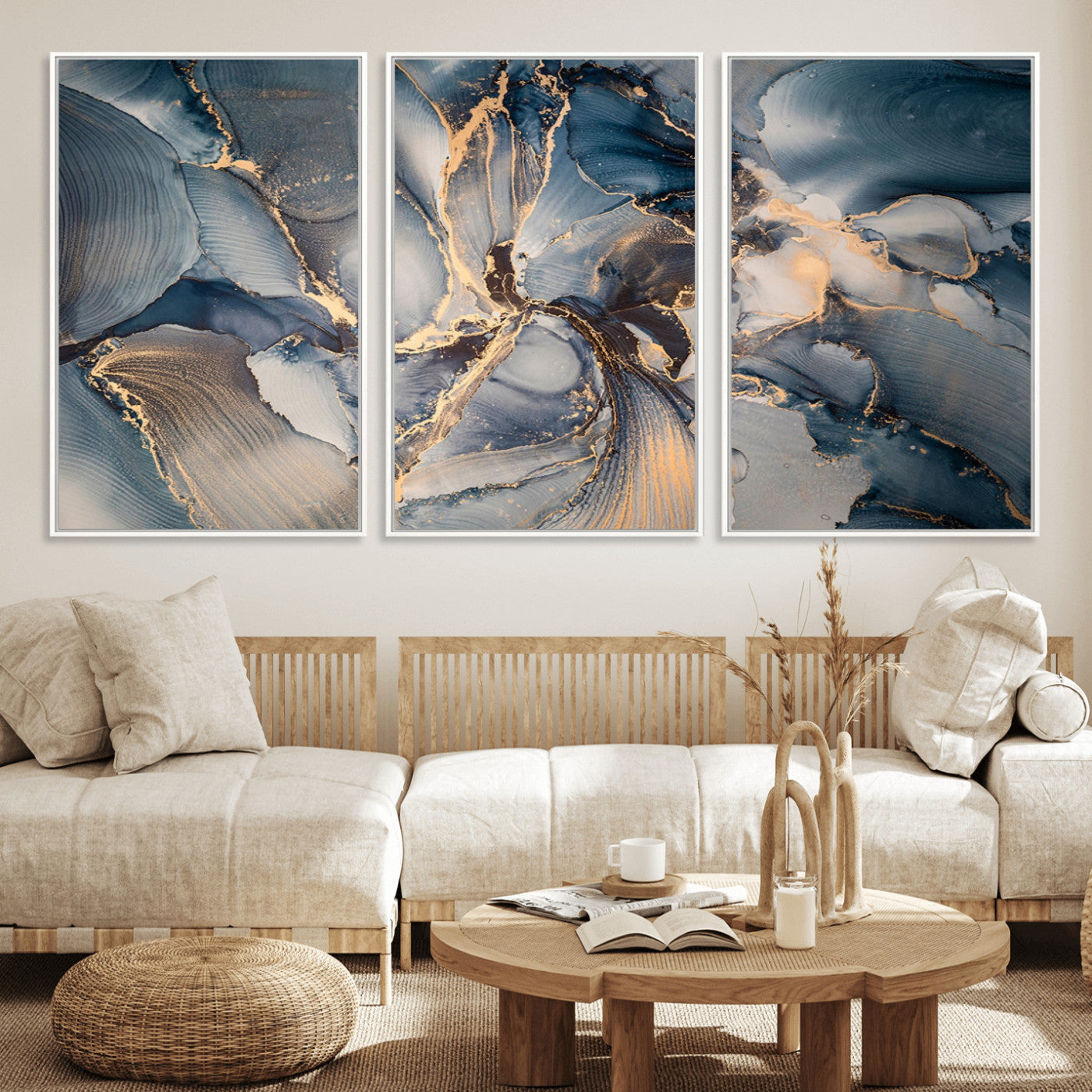 69995-MGV-FC-60X30-3P_White-Abstract Wall Art Canvas Print for Modern Home Decor