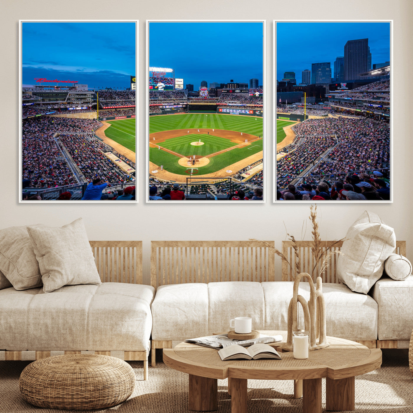77273035-MGV-FC-60X30-3P_White-Target Field Stadium Wall Art Canvas Print – Minnesota Twins Baseball Team Iconic Ballpark Scene for home, office