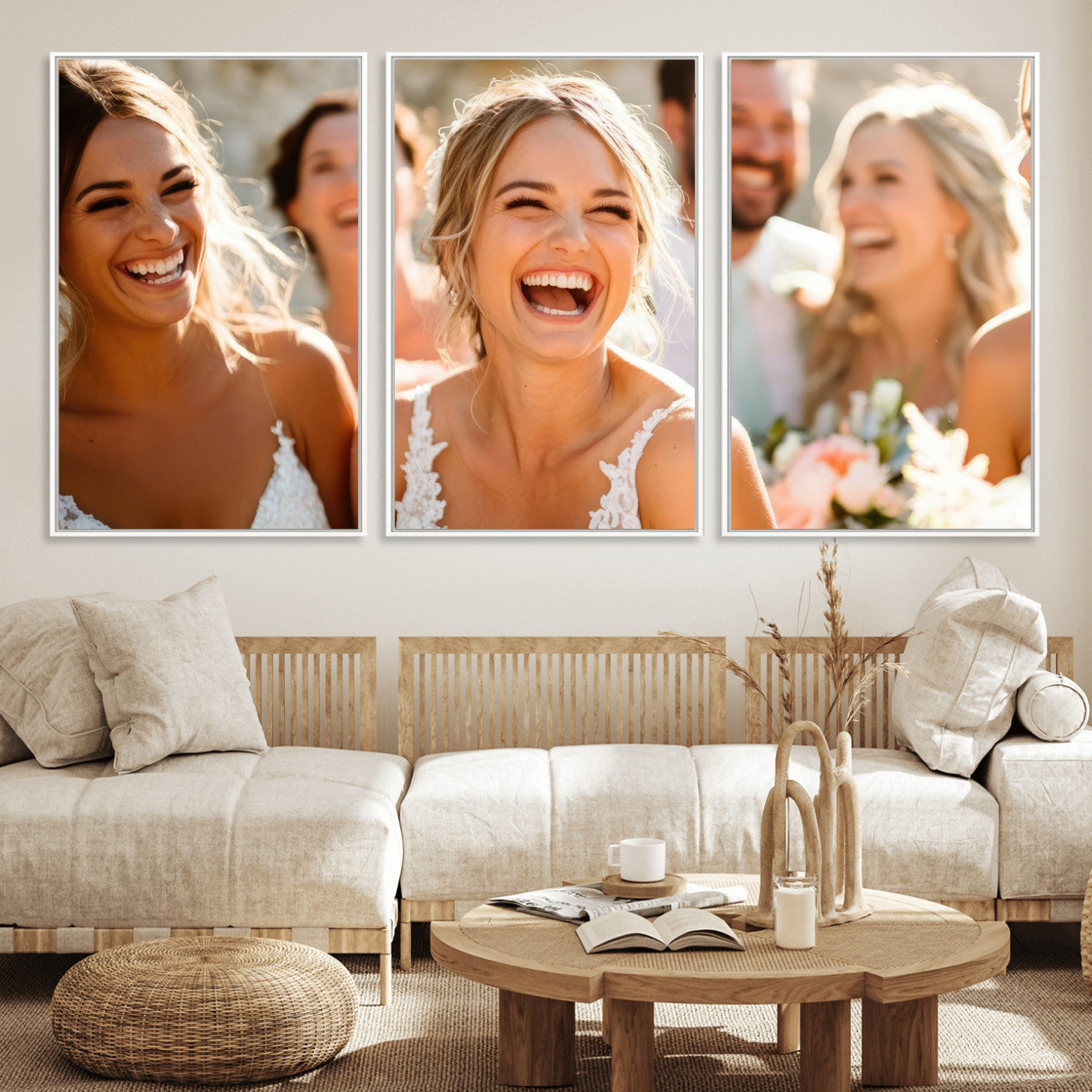 -Floating 3 Panel Custom Canvas Print - Perfect for Unique Decor - Framed - Ready to Hang - Gift for