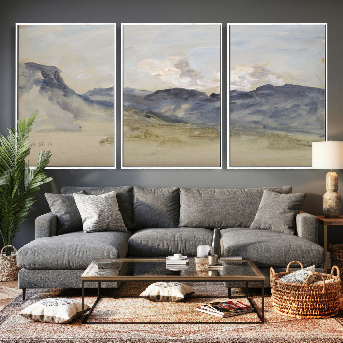 14644686-MGV-CV-36X24 - Alps Hercules Brabazon Brabazon Abstract Wall Art Canvas Print for Modern Home Decor