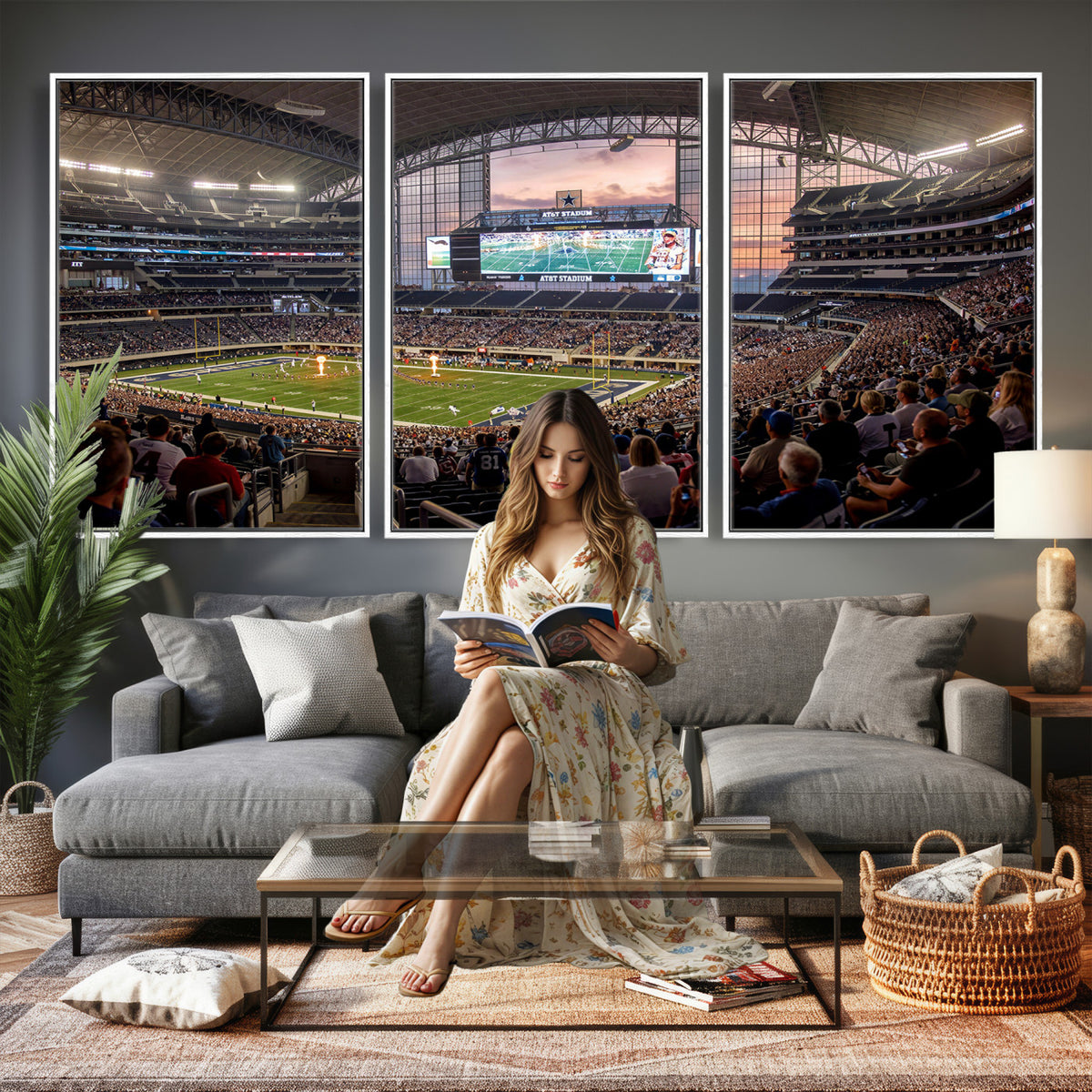61524160-MGV-CV-36X24 - Stadium Wall Art Canvas Print