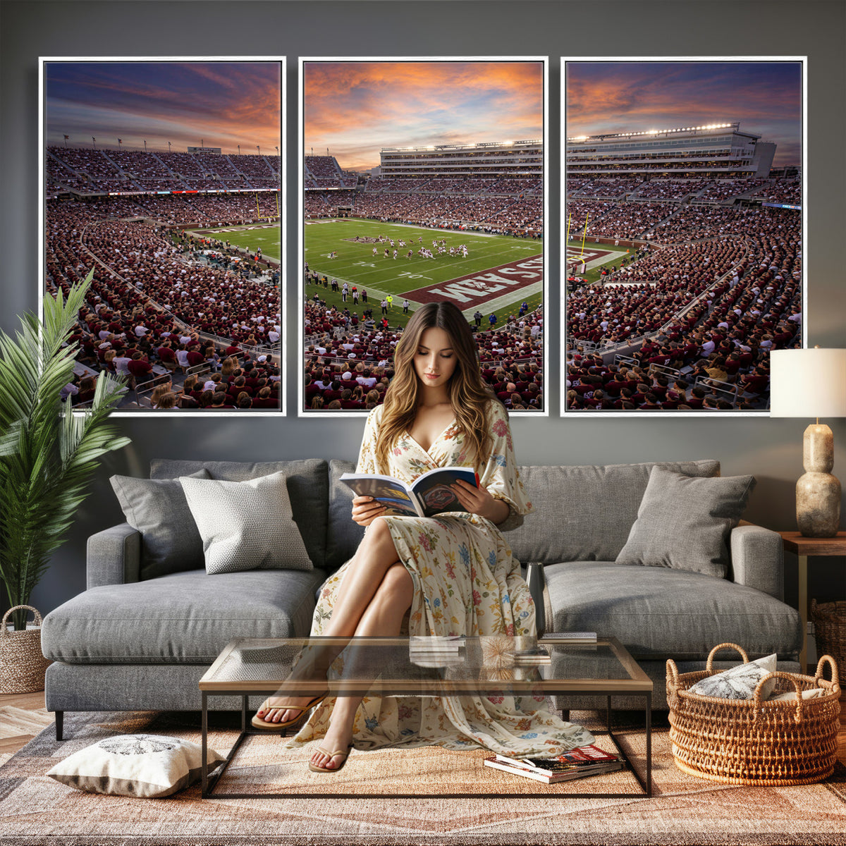 66624578-MGV-CV-36X24 - Stadium Wall Art Canvas Print