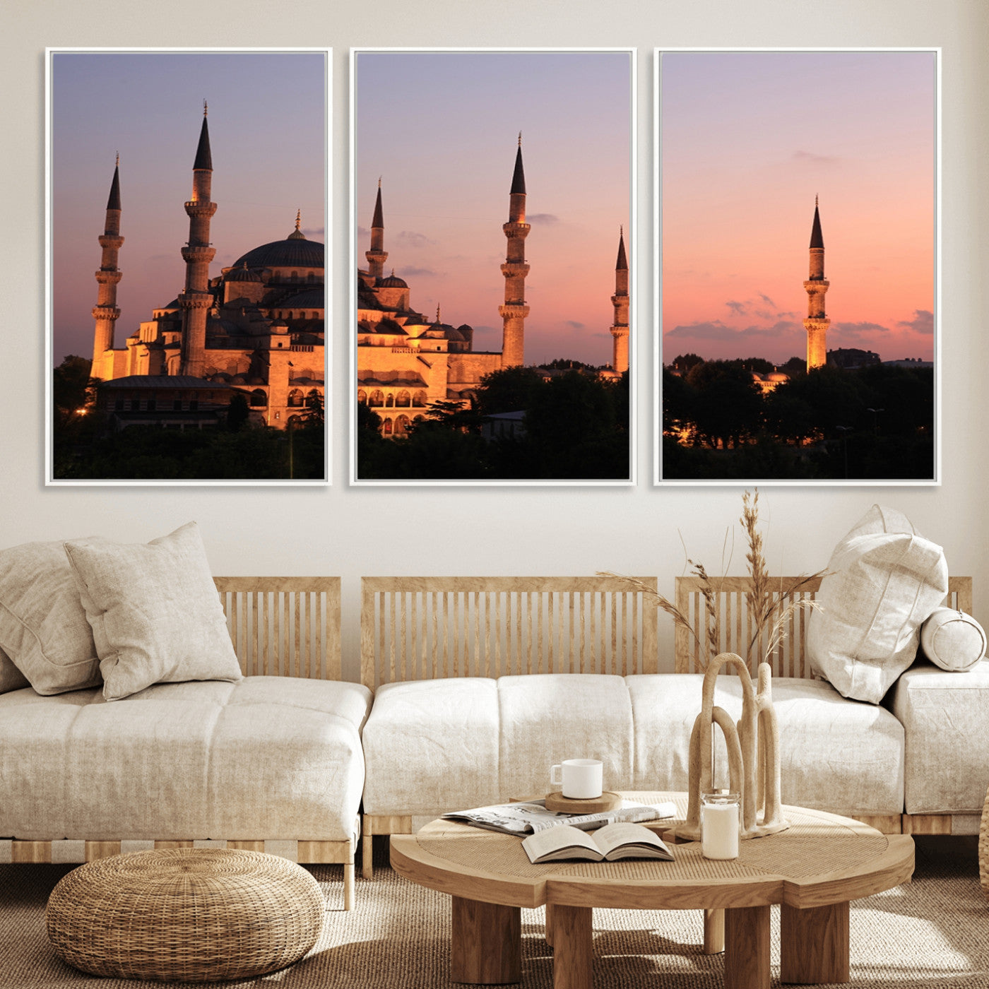 84360-MGV-FC-60X30-3P_White-Wall Art Turkey Istanbul Skyline Canvas Print