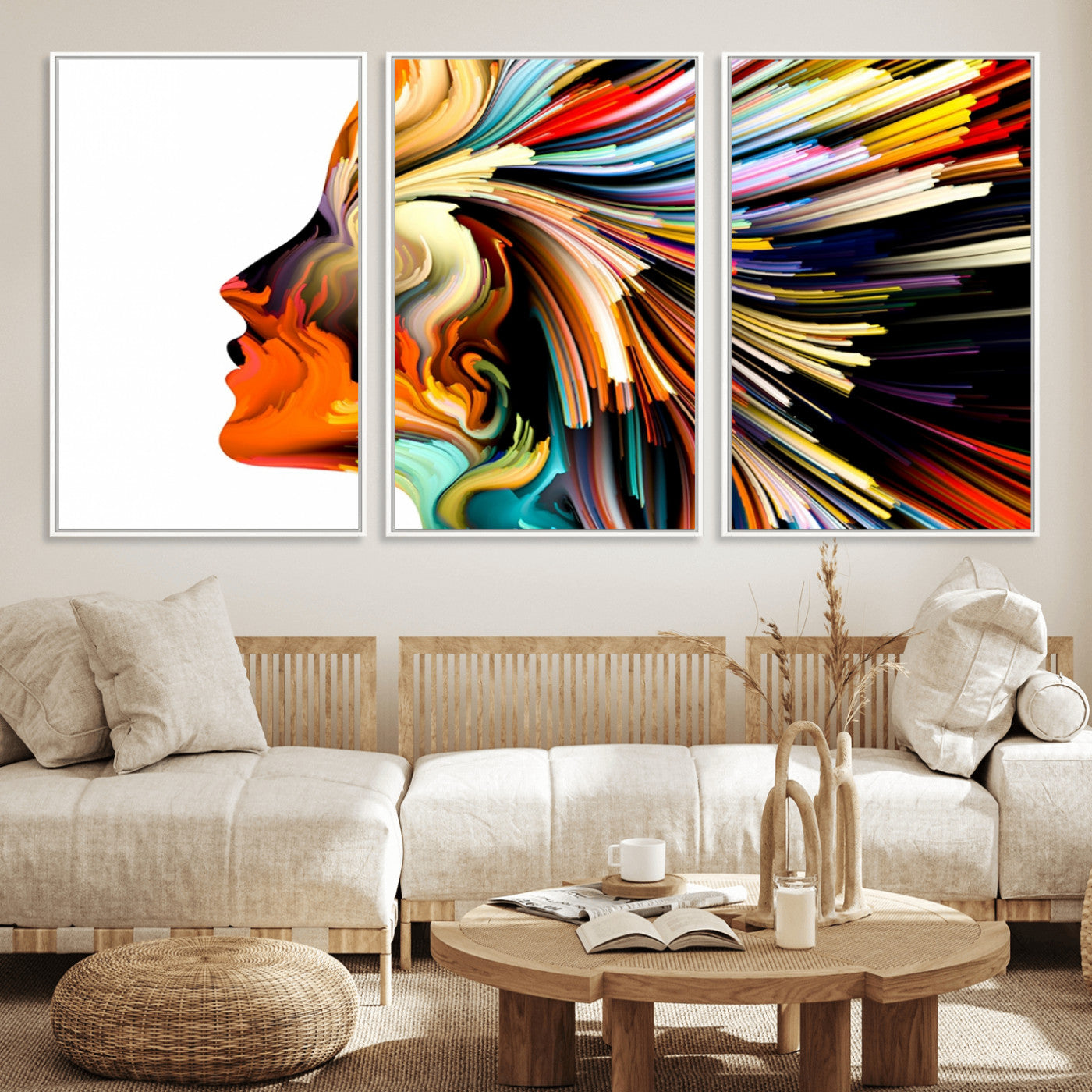 76813-MGV-FC-60X30-3P_White-Profile Colors Canvas Print