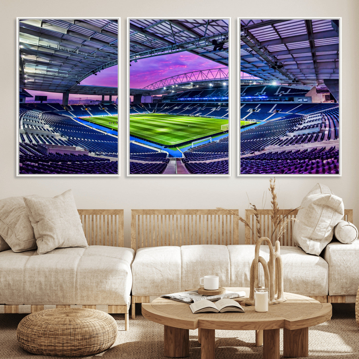 10851-MGV-FC-60X30-3P_White-FC Porto Soccer Team Print Canvas- Dragon Stadium Wall Art Canvas Print