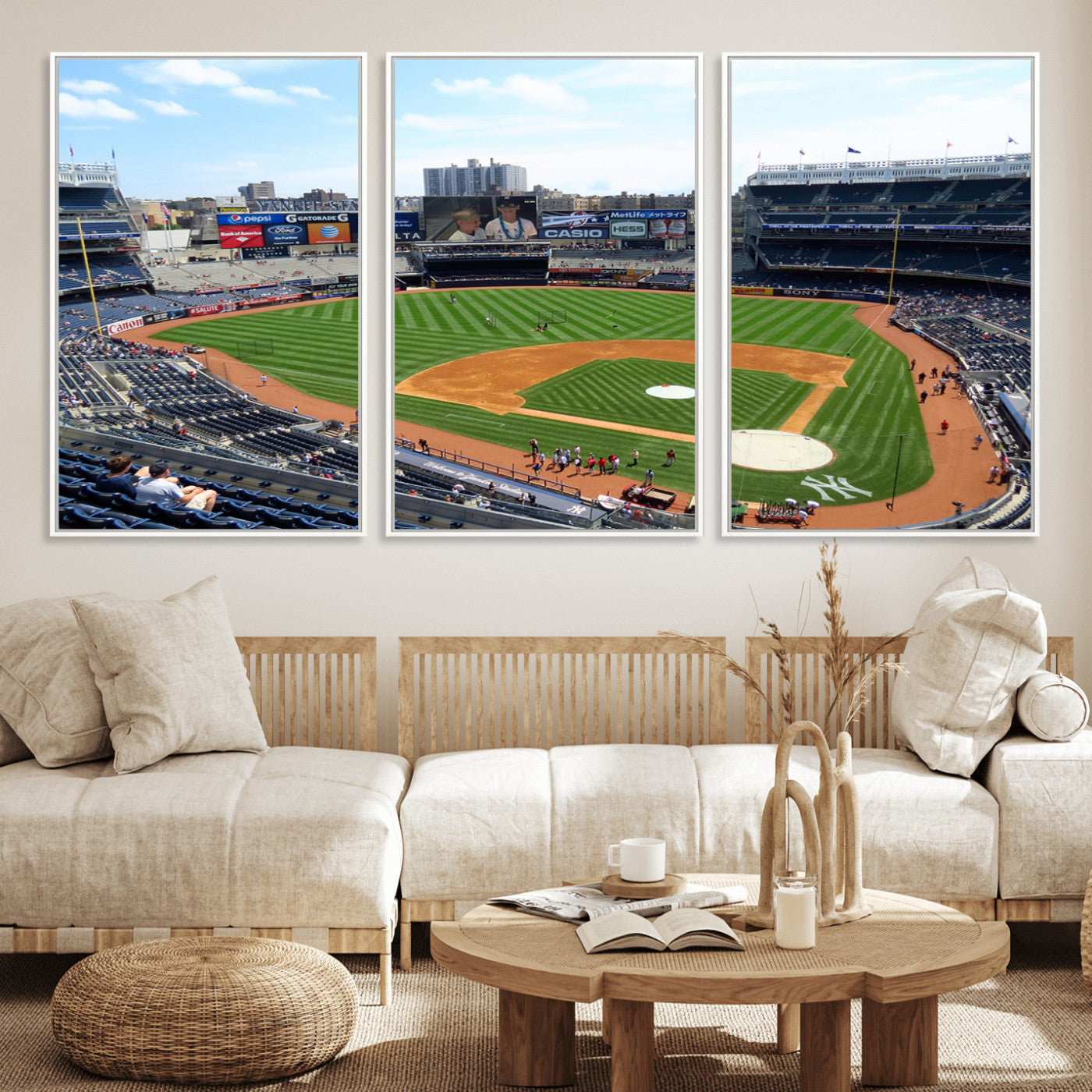 98047-MGV-FC-60X30-3P_White-Buffalo Bills Stadium Wall Art - Buffalo Bills Decor- NFL Fans Gift, Perfect Sports Decor for Living