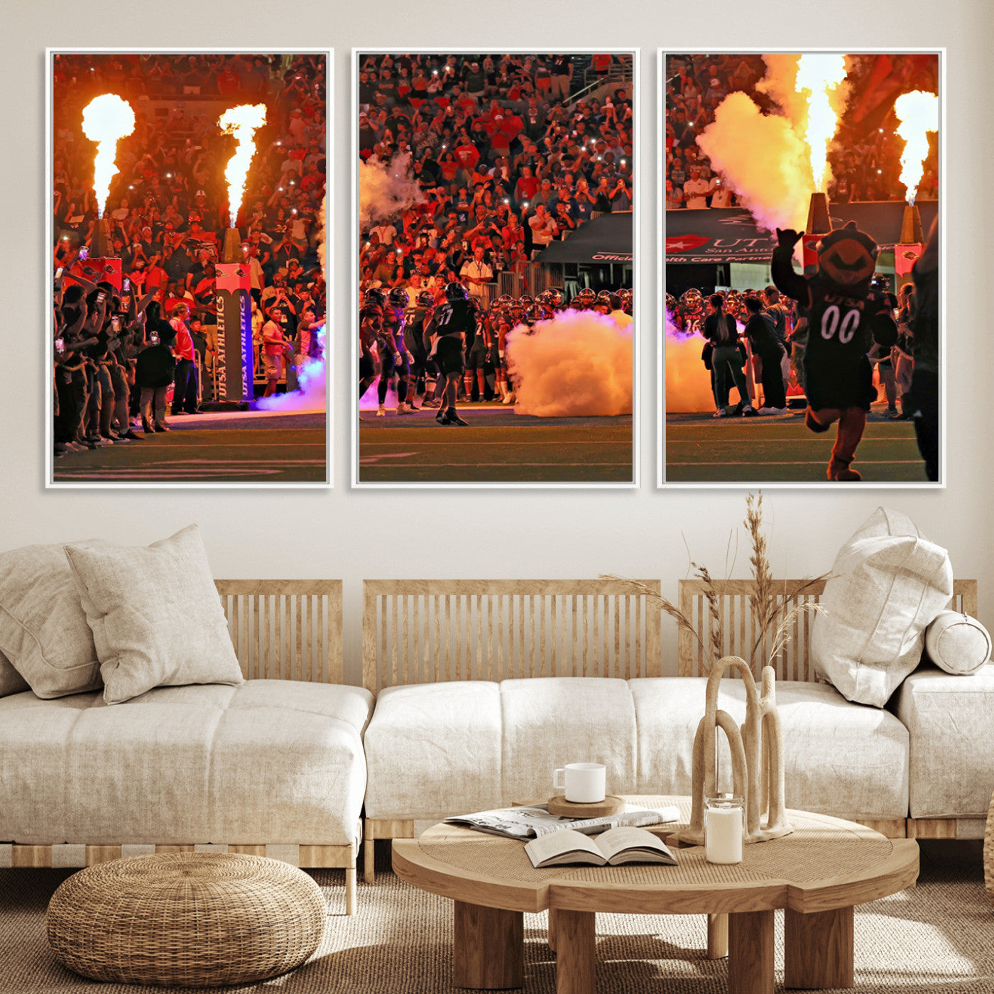 98664-MGV-FC-60X30-3P_White-The University of Texas at San Antonio Roadrunners Football Team Print - San Antonio Alamodome Wall