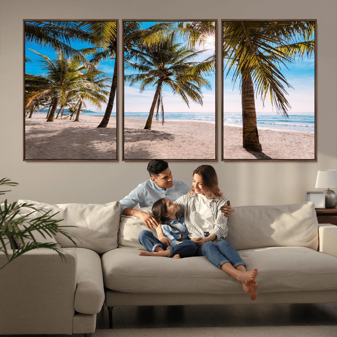 -Palm Beach Tropical Island Wall Art Canvas Print