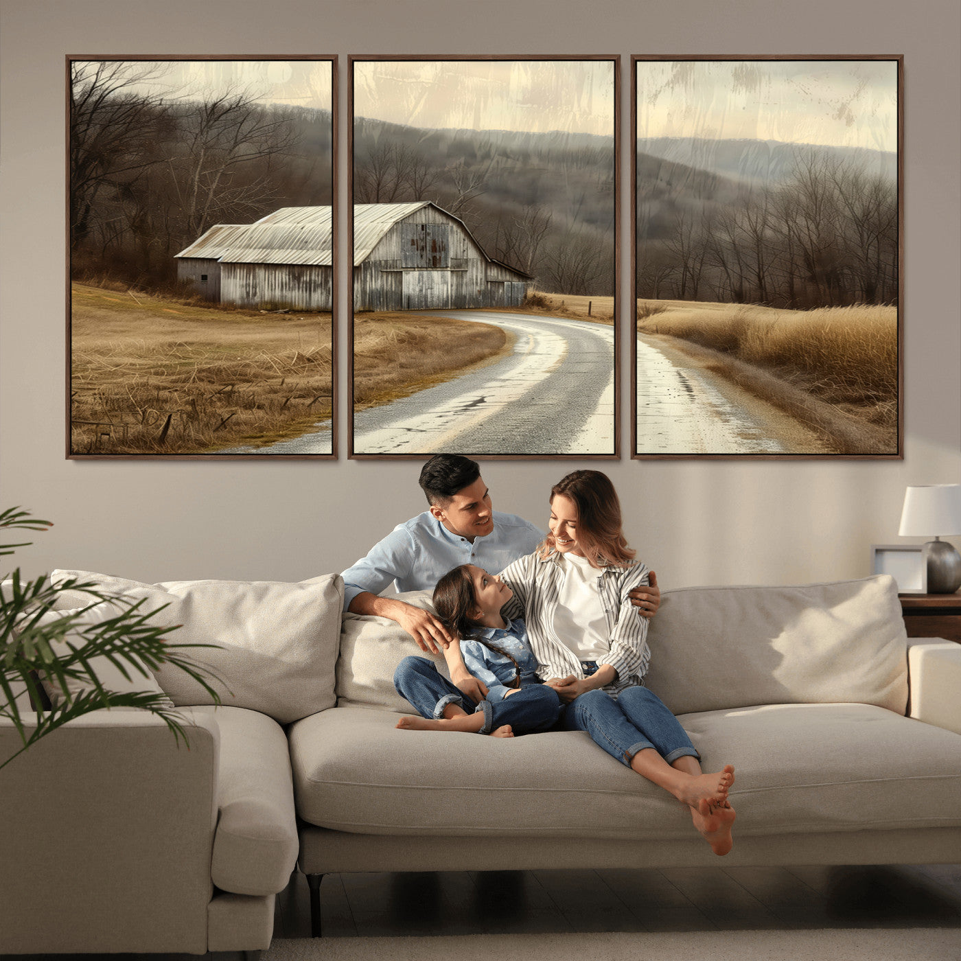 10376-MGV-CV-36X24-Vintage Barn for Farmhouse Wall Decor Canvas Print