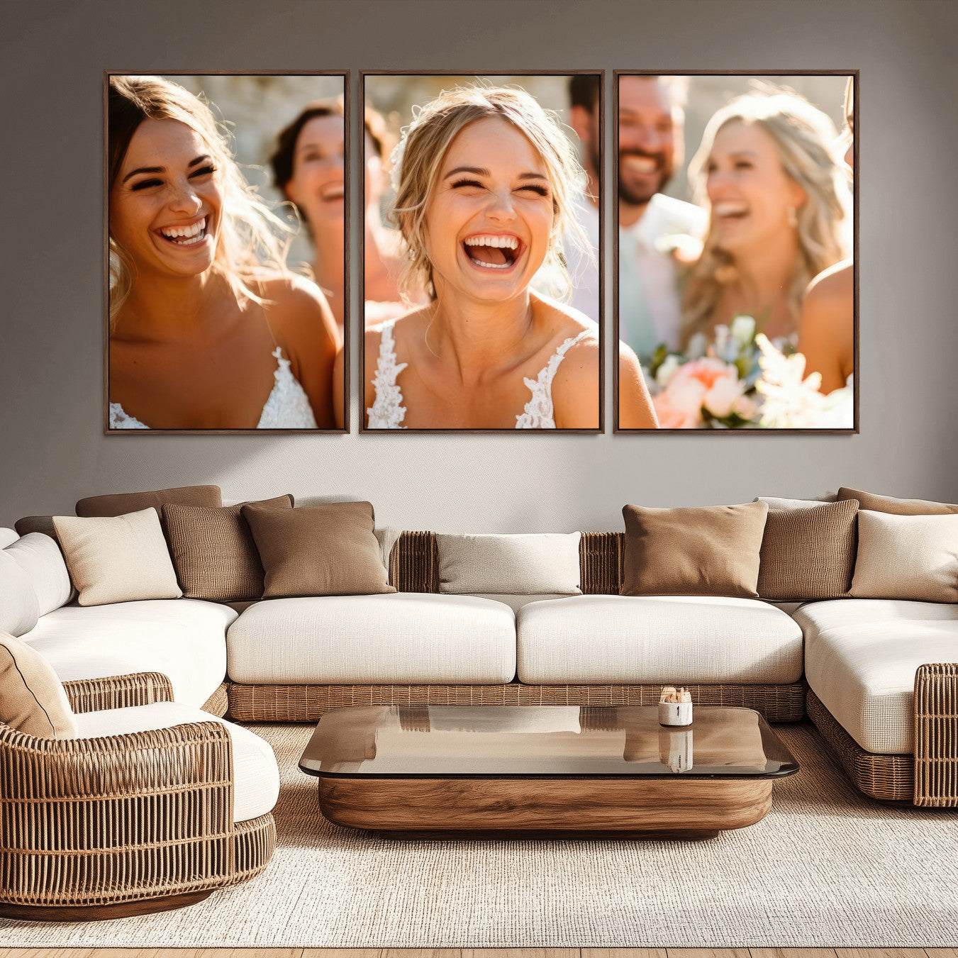 -Floating 3 Panel Custom Canvas Print - Perfect for Unique Decor - Framed - Ready to Hang - Gift for