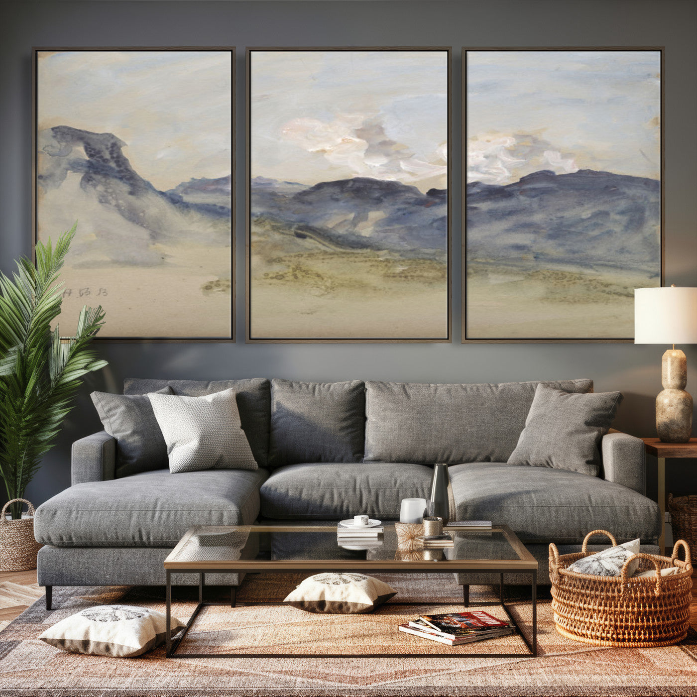 14644686-MGV-CV-36X24 - Alps Hercules Brabazon Brabazon Abstract Wall Art Canvas Print for Modern Home Decor
