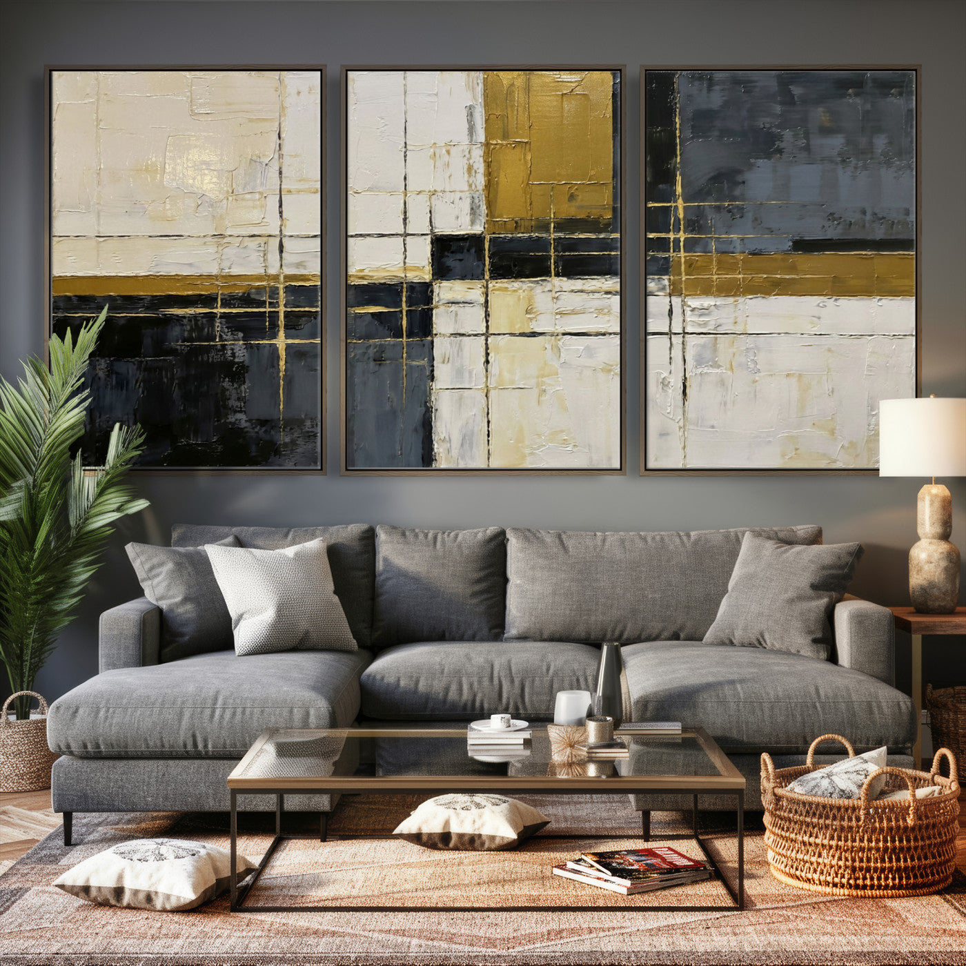 86412570-MGV-CV-36X24 - Geometric Abstract Wall Art Canvas Print