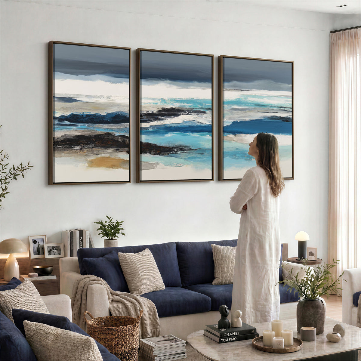 53645131-MGV-CV-36X24 - Extra Large Abstract Wall Art Canvas Print