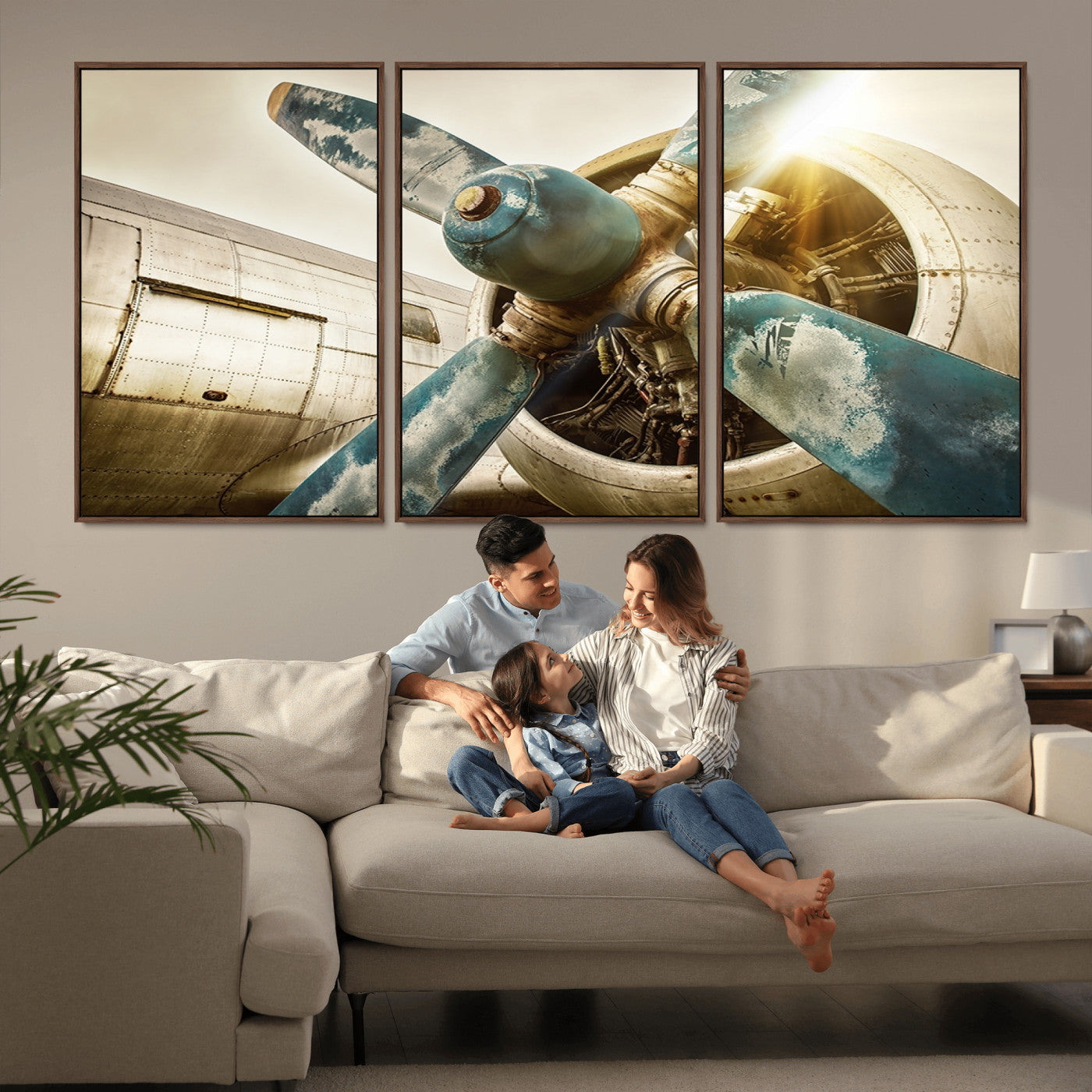 14106-MGV-CV-36X24-Vintage Airplane Canvas Print