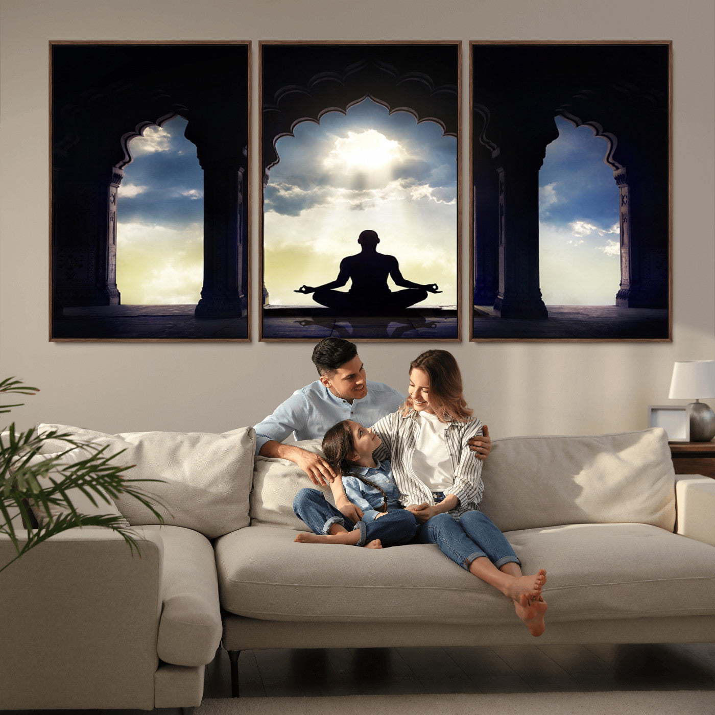 -Women and Yoga Wall Art Canvas Print