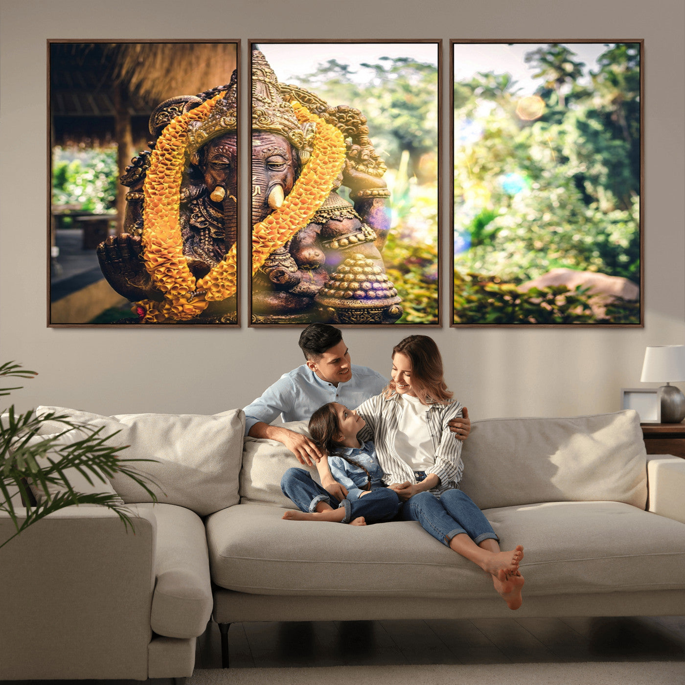 -Hinduism Statue Wall Art Canvas Print