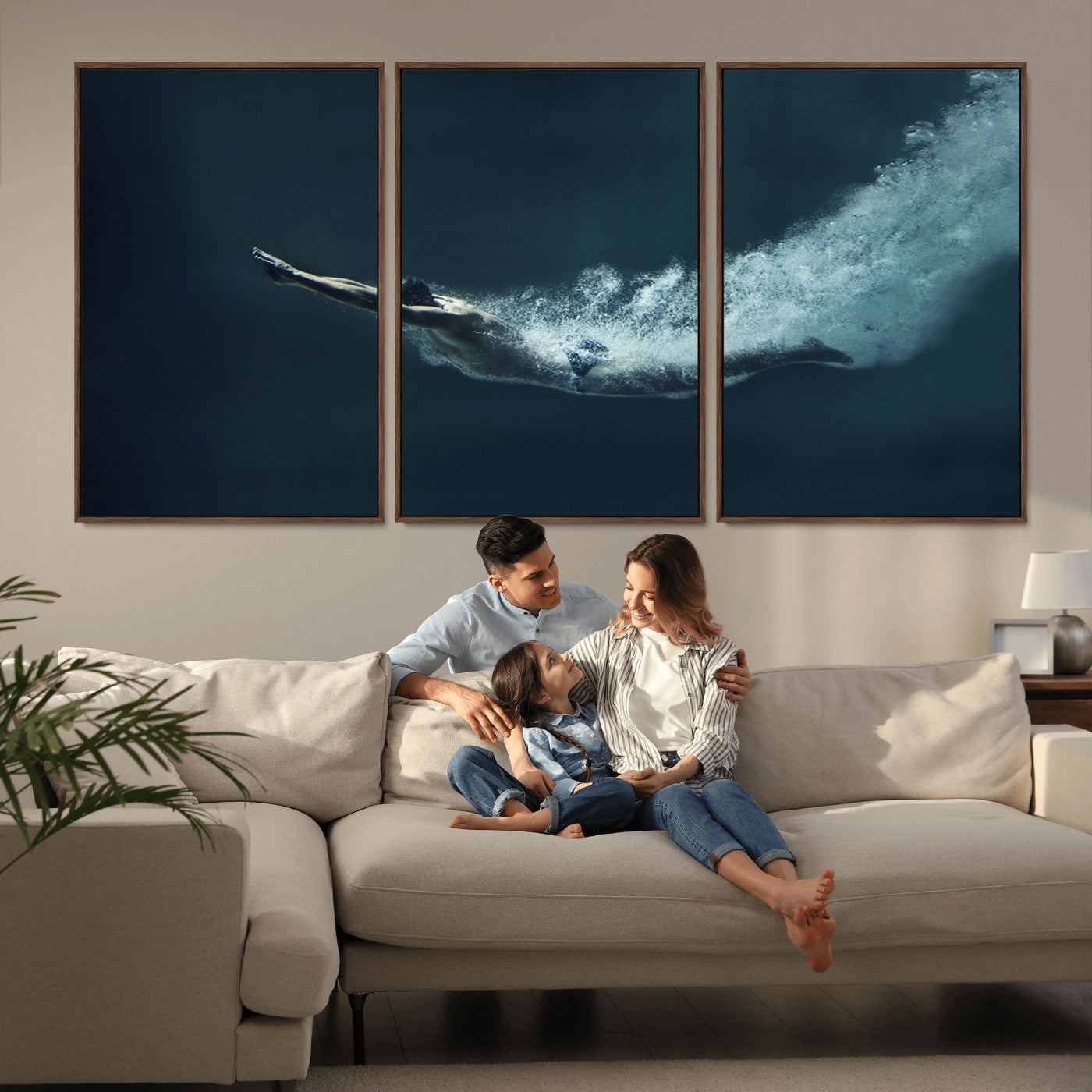 48463-MGV-CV-36X24-Swimmer Wall Art Canvas Print