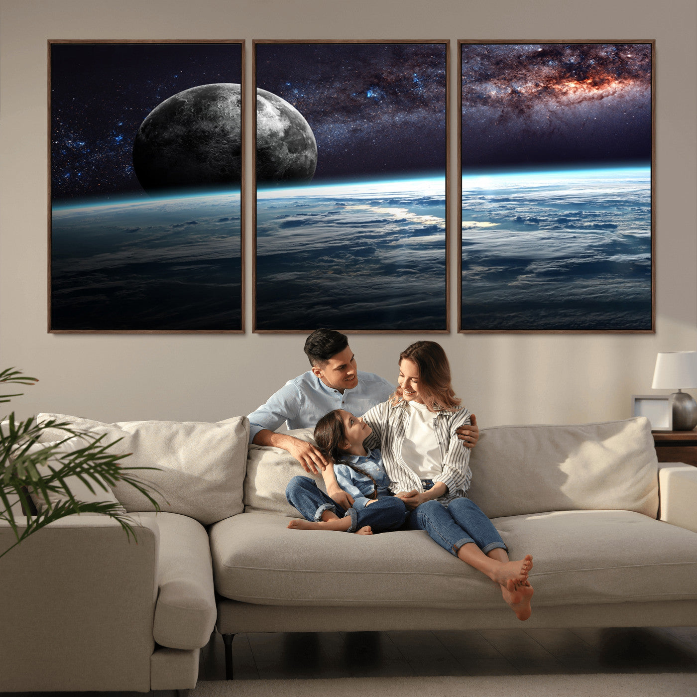 -Space and Planet Canvas Print