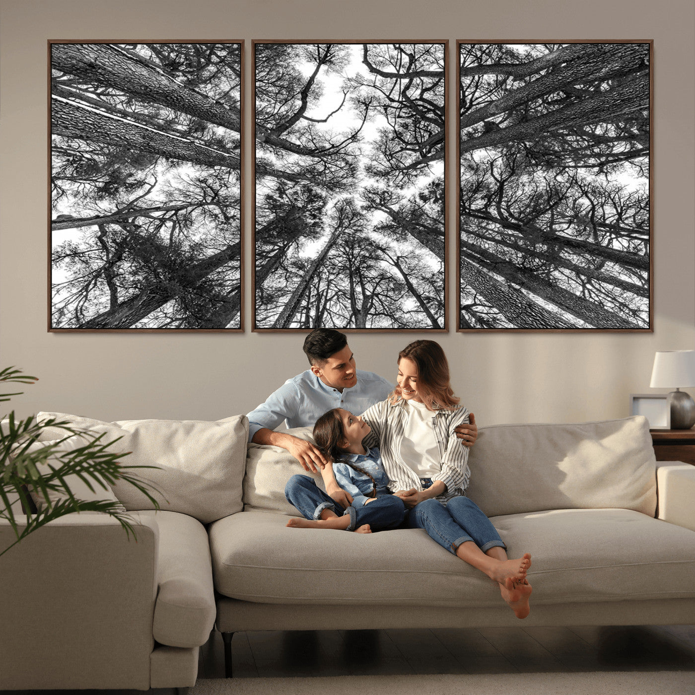 -Trees Contemporary Art Canvas Print