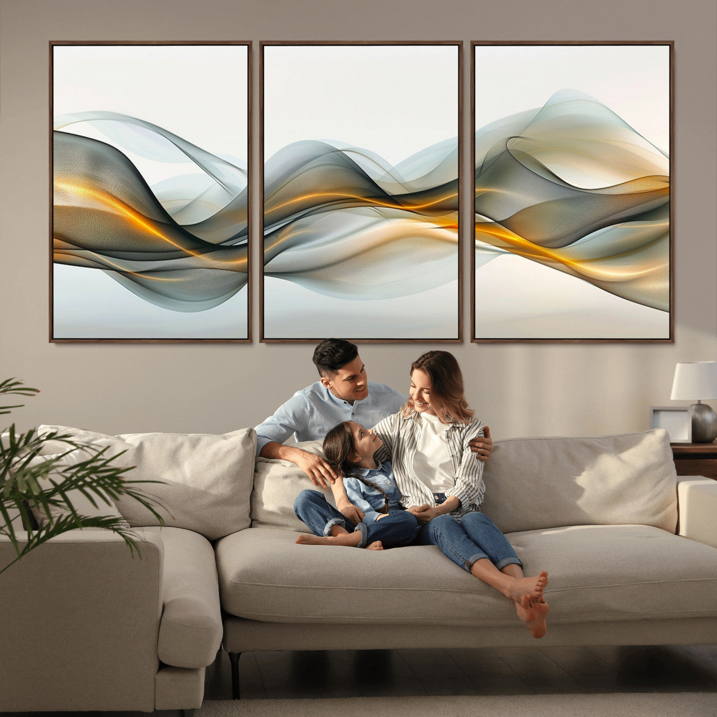 ES1001-MGV-CV-36X24-Abstract Wave Canvas Wall Art – Fluid Contemporary Elegance in Motion – Ready to Hang