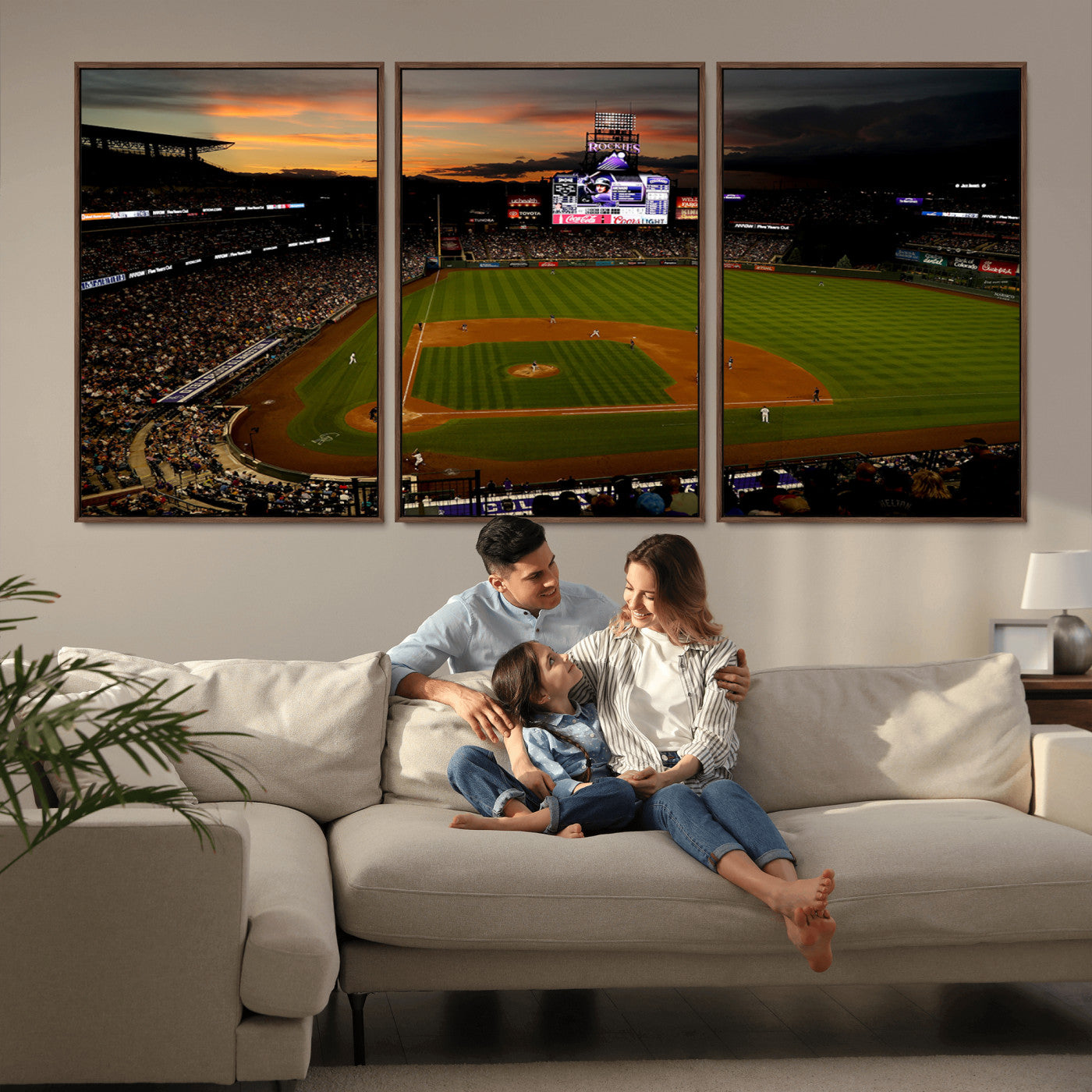 -Colorado Rockies Coors Field Wall Art Canvas Print - MLB Baseball Stadium