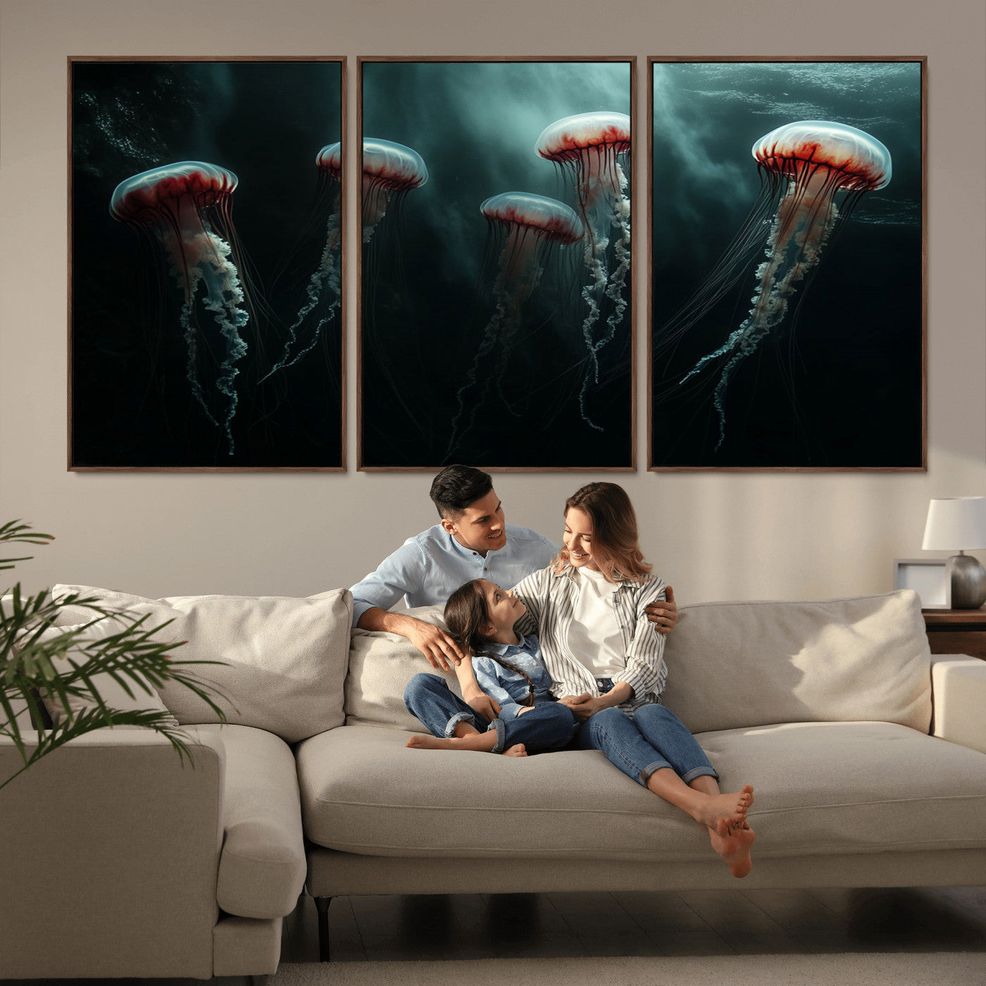 -Abstract Jellyfish Wall Art Canvas Print