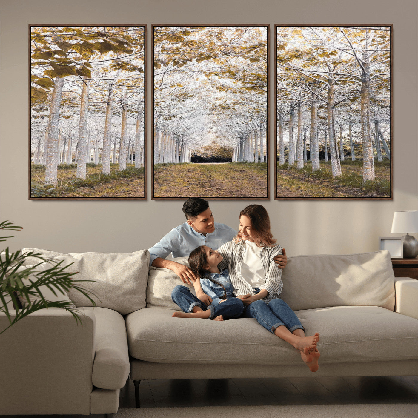 -Forest Grove Wall Art | Serene Pathway Canvas Print | Ready to Hang and Framed Nature Wall Decor for