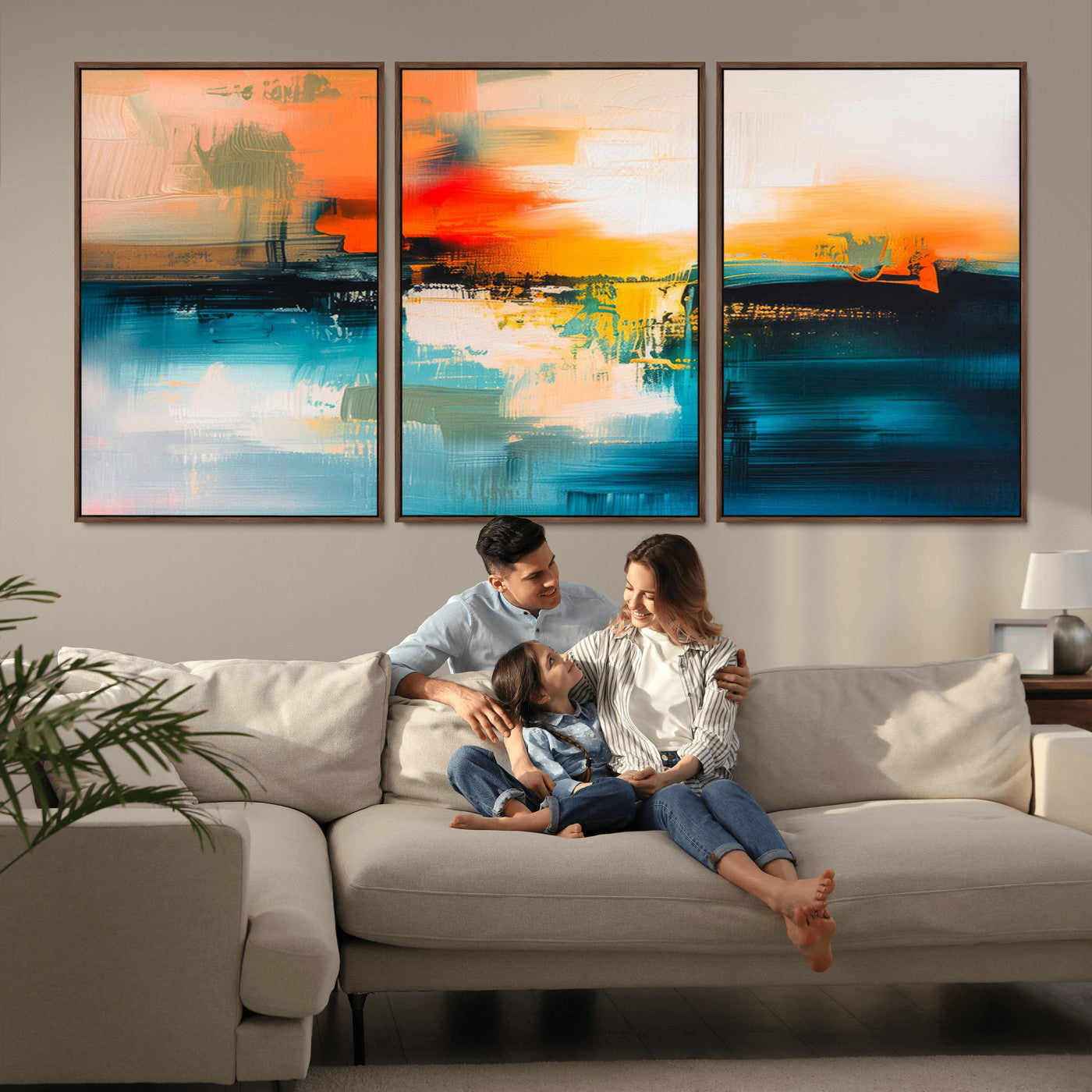 37083-MGV-CV-36X24-Colorful Abstract Wall Art | Bold Modern Canvas Print | Ready to Hang and Framed for Living Room or