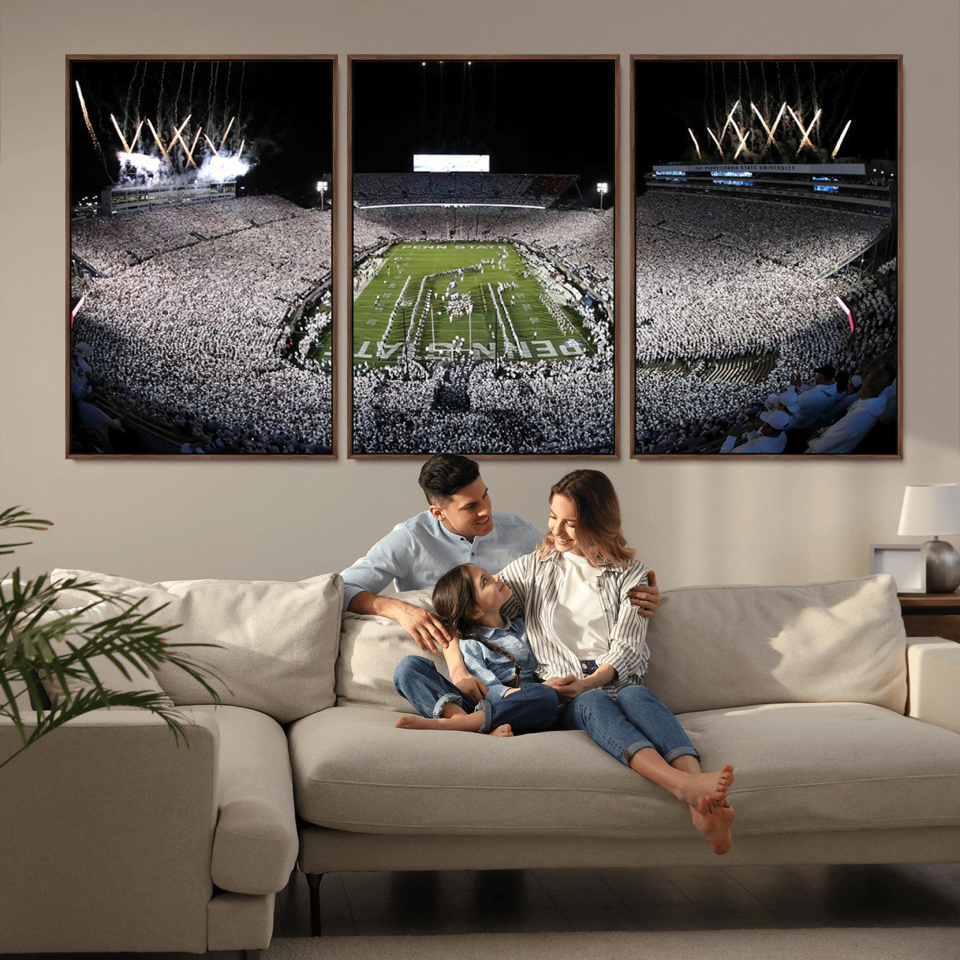 -Penn State Beaver Stadium Canvas Wall Art - Nittany Lions Football Print