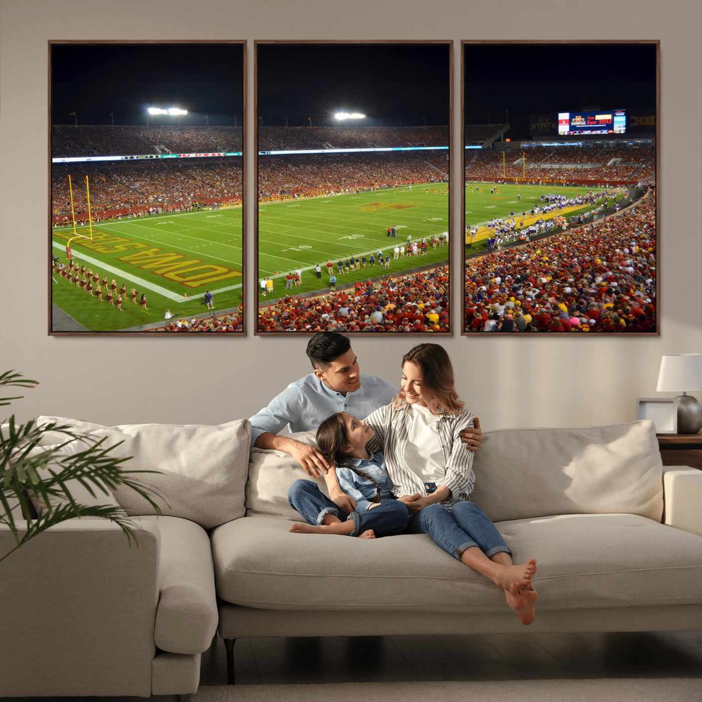 -Iowa State University Cyclones Football Team Print - Ames Jack Trice Stadium Canvas Print