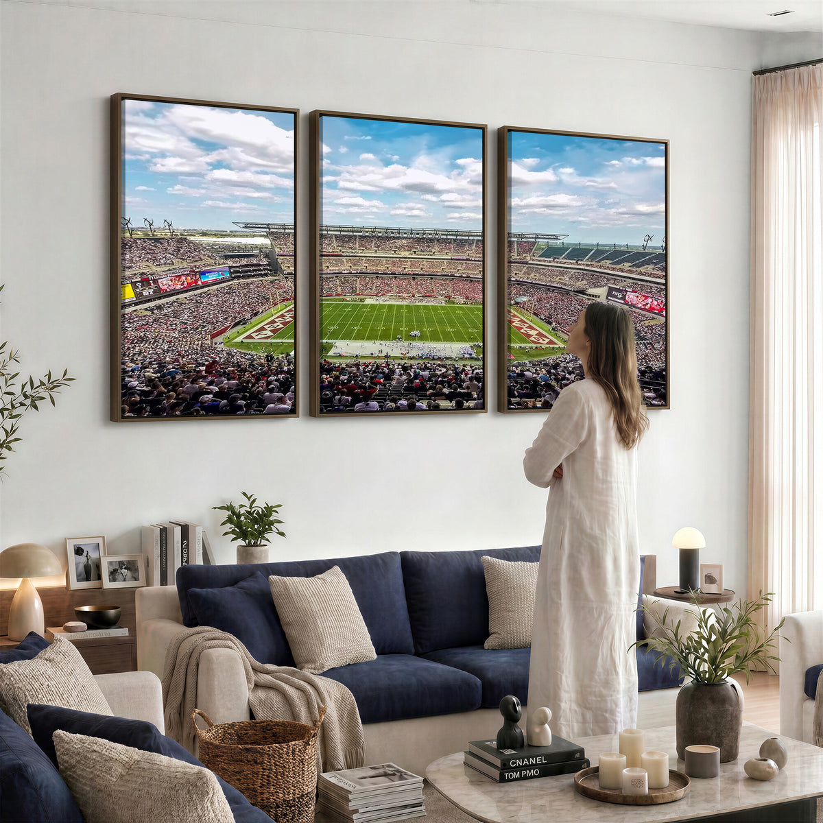 29243-PAN-FL-20X10 - The Temple University Owls Athletics Team Print - Philadelphia Lincoln Financial Field Stadium Wall