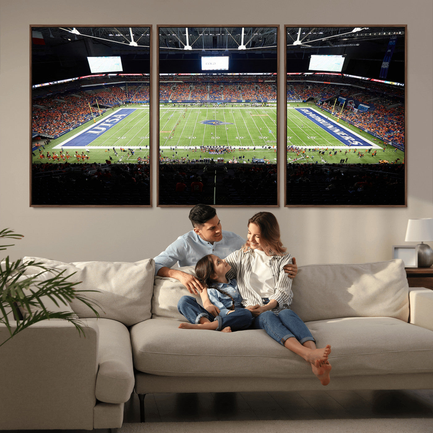 -The University of Texas at San Antonio Roadrunners Football Team Print - San Antonio Alamodome Wall