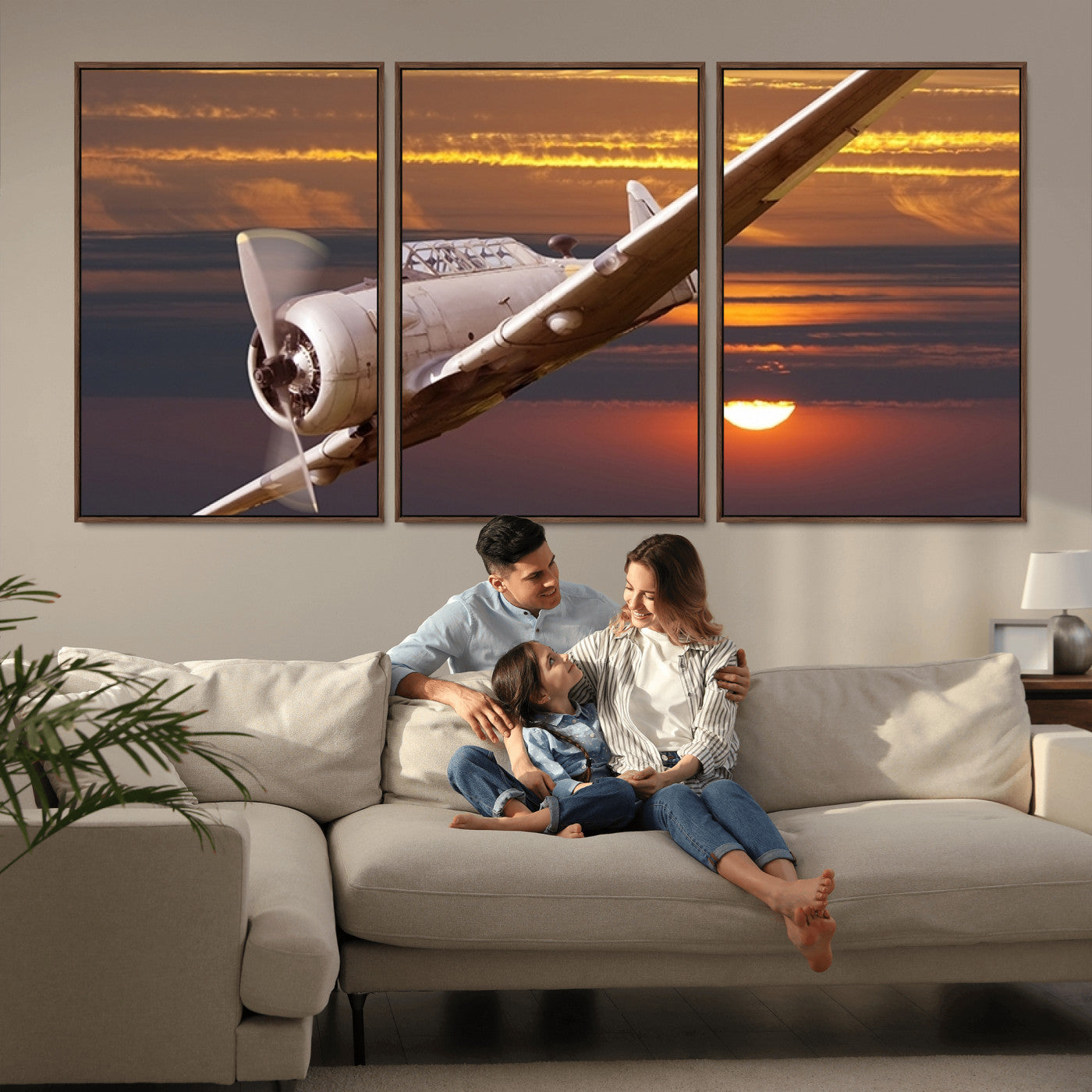 -Old War Plane Wall Art Canvas Print