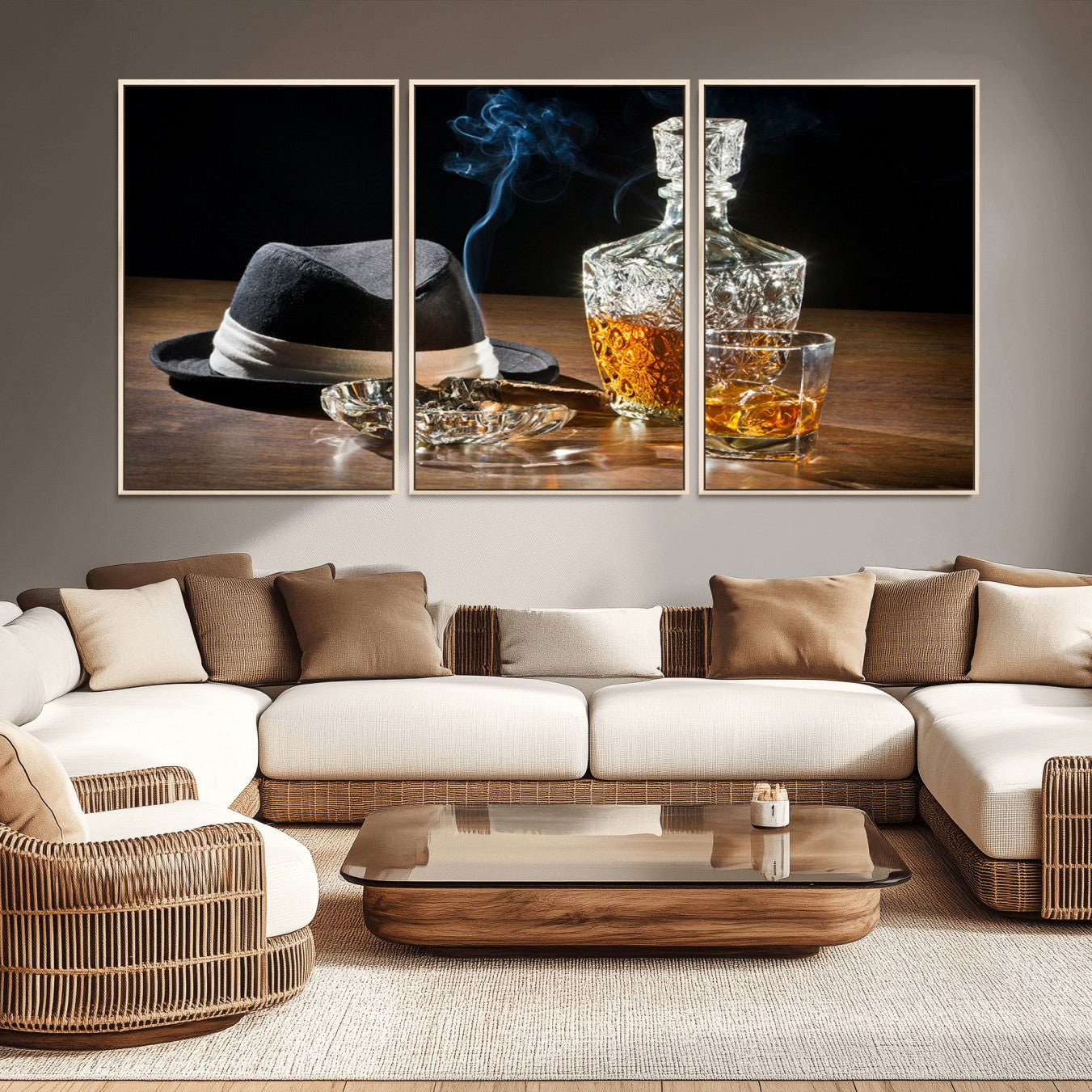 14629-MGV-CV-36X24-Extra Large Bourbon Decor Whiskey Wall Art Canvas Print