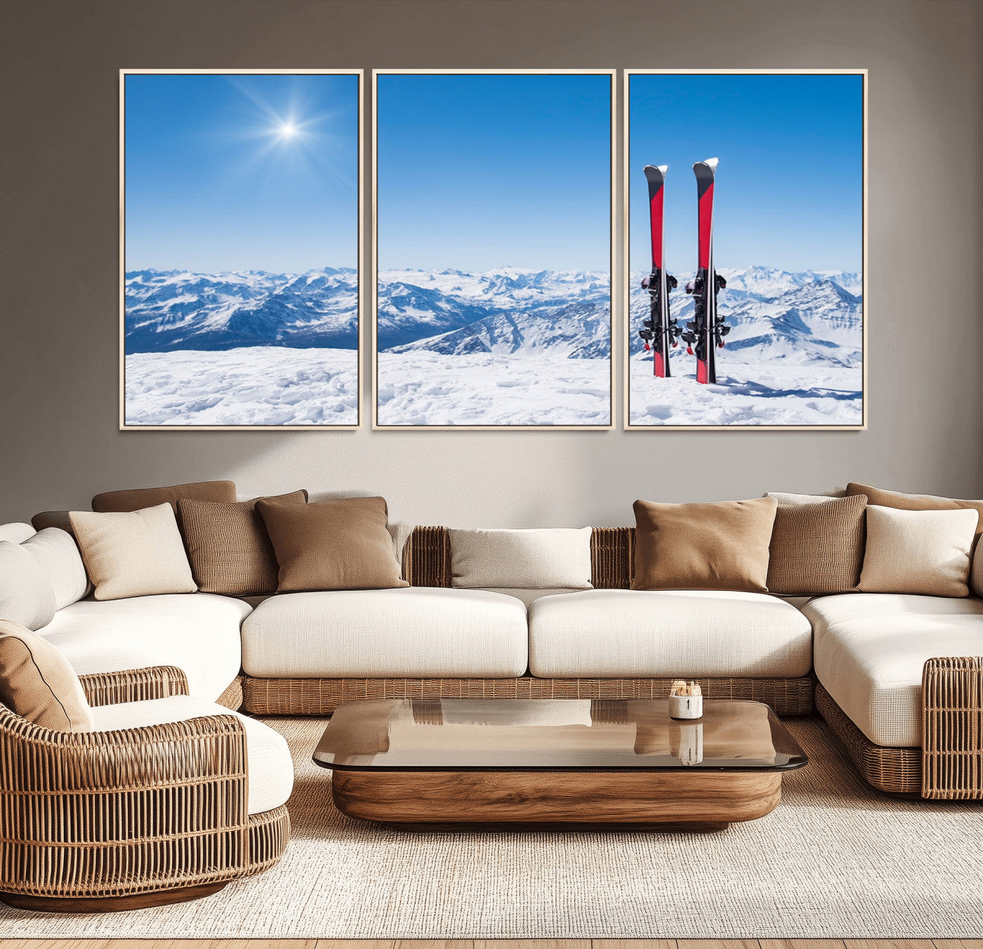 -Ski Season Snow Wall Art Canvas Print