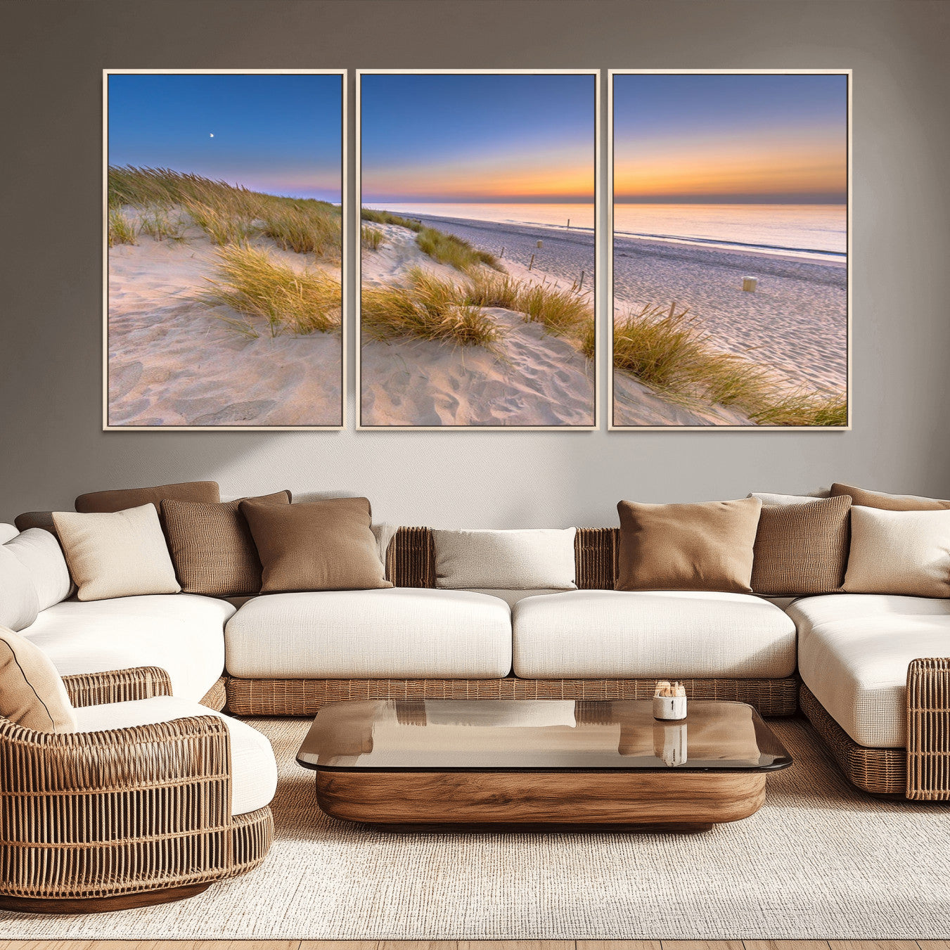 -Sunrise On The Beach Wall Art Canvas Print