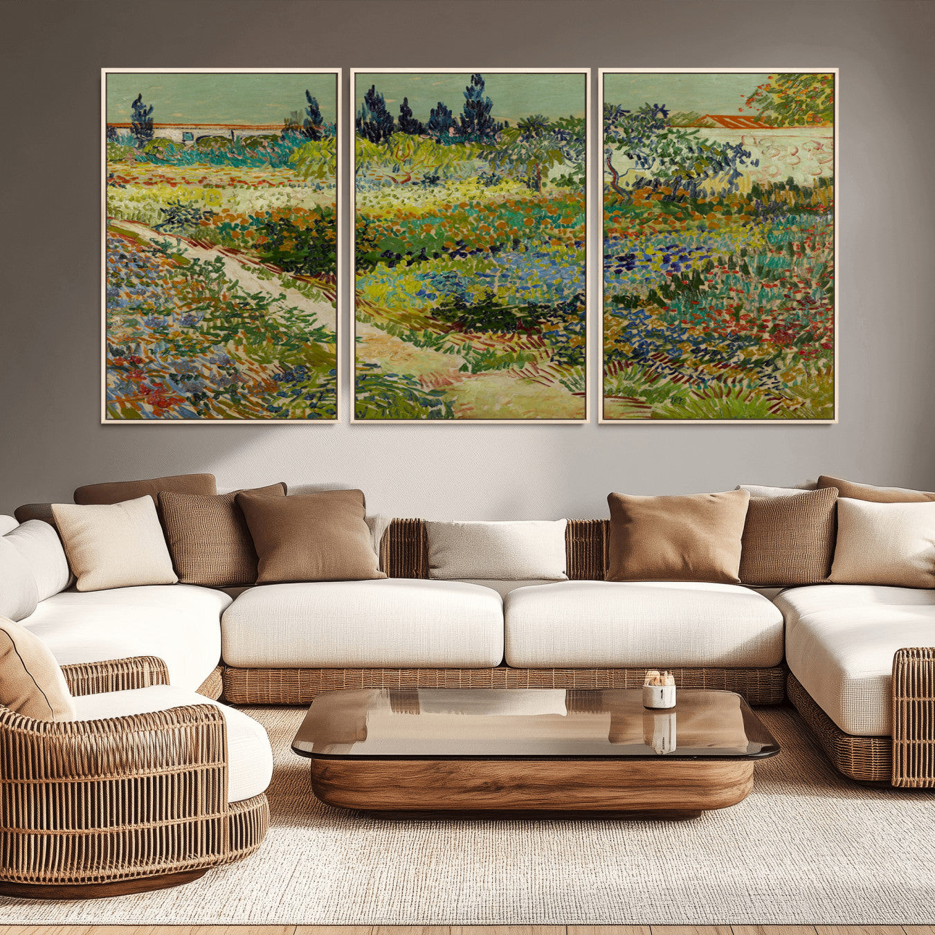 96965-MGV-CV-36X24-Vincent van Gogh Garden at Arles Wall Art Canvas Print
