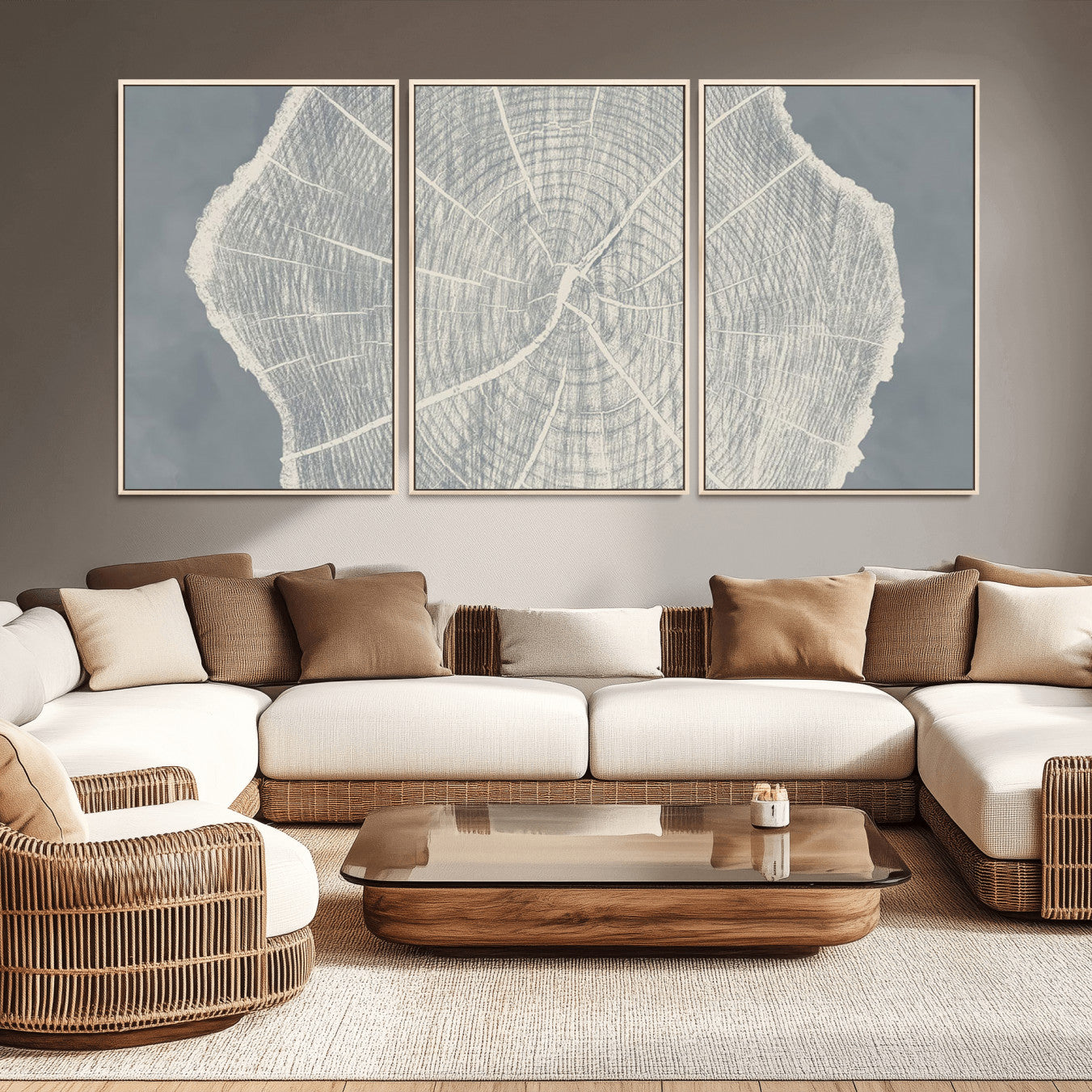 25547-MGV-CV-36X24-Abstract Tree Ring Wall Art Canvas Print – Nature-Inspired, Ready to Hang, Modern Home Decor