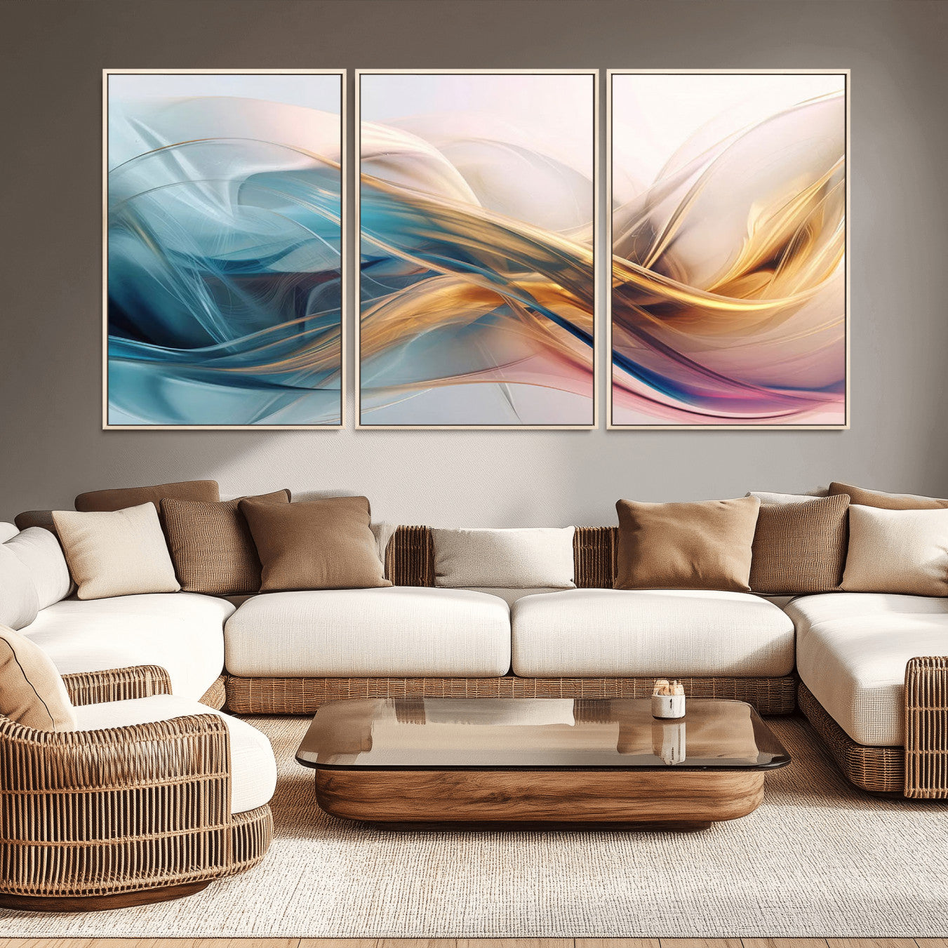 17461-MGV-CV-36X24-Abstract Flowing Colors Wall Art Canvas Print