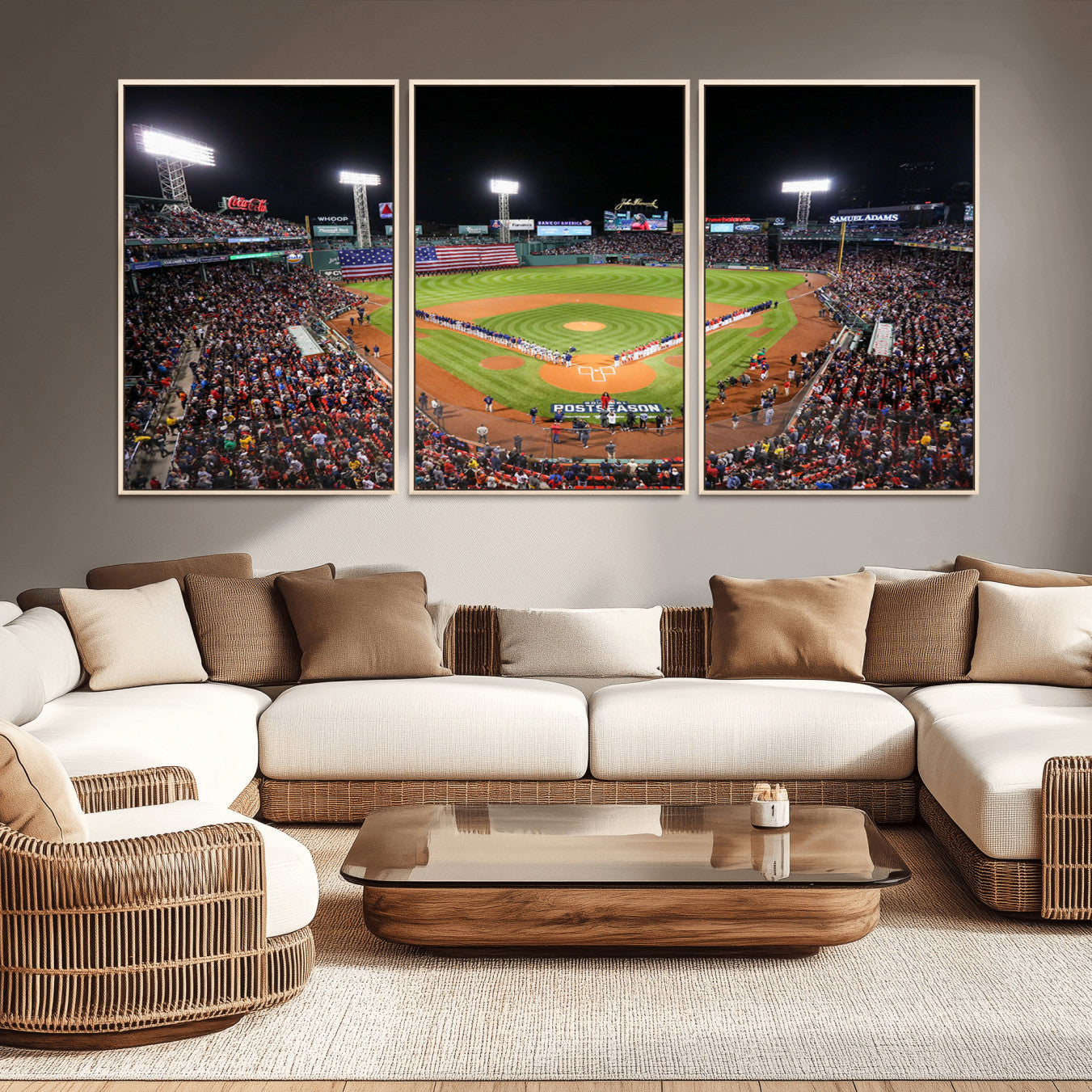 47365-MGV-CV-36X24-Fenway Park Wall Art Canvas Print | Large Baseball Stadium Canvas Print for Boston Red Sox Fans |