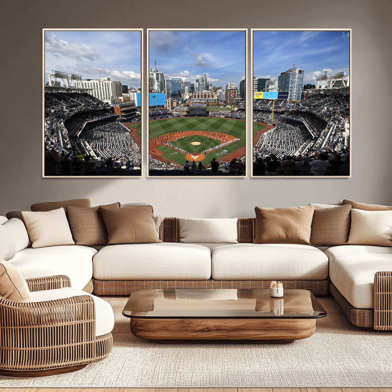 -San Diego Padres Baseball Team Print - Petco Park Stadium Wall Art Canvas Print