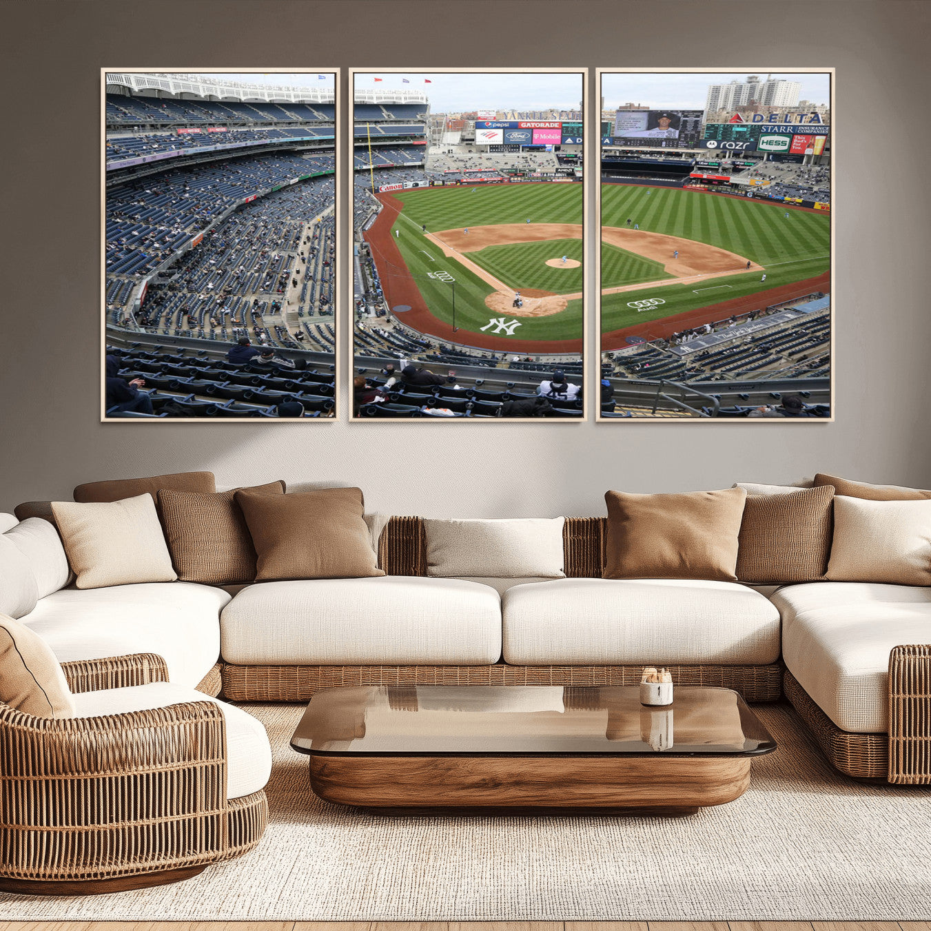 -New York Yankees Baseball Team Print - Yankee Stadium Wall Art Canvas Print