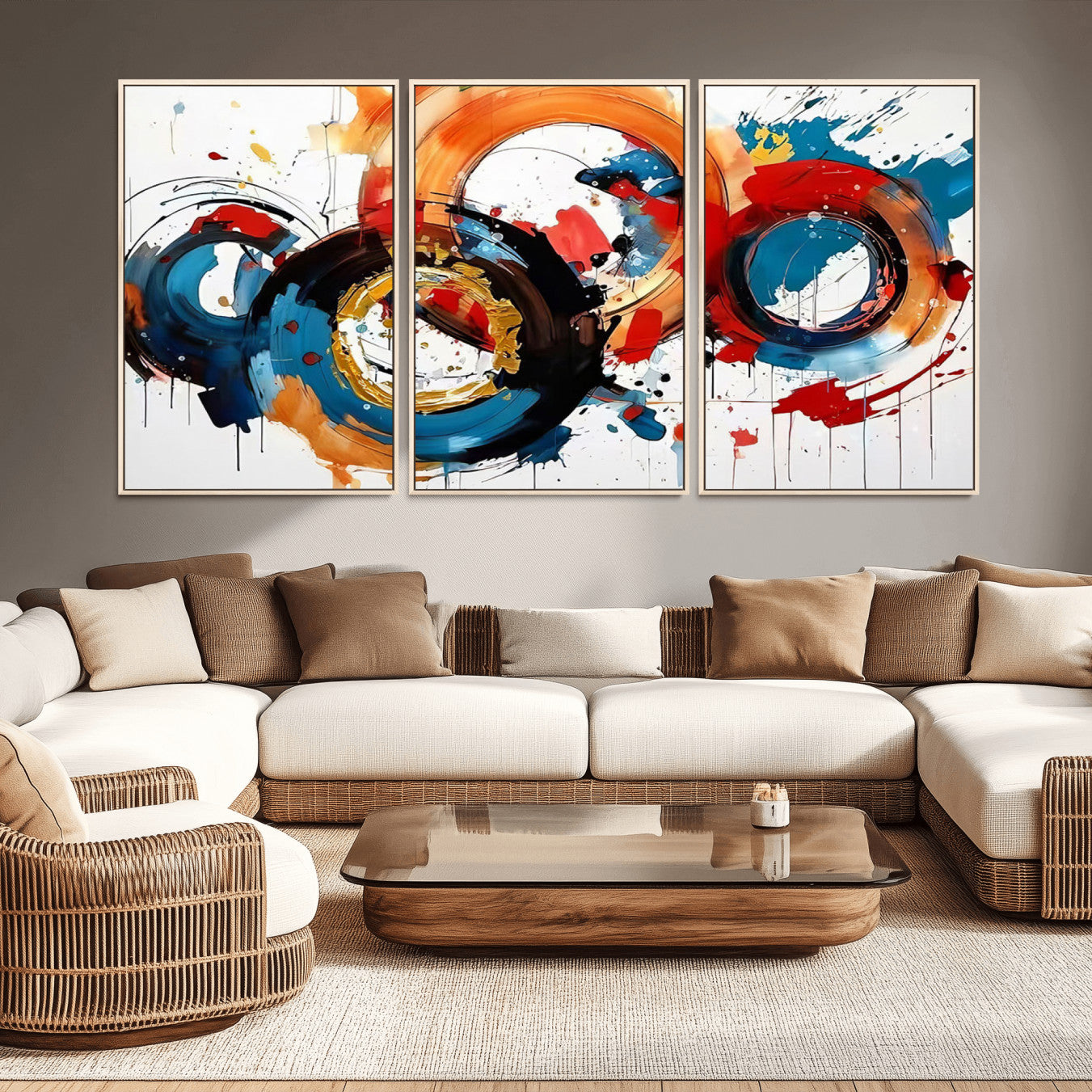 88266-MGV-CV-36X24-Abstract Wall Art, Rings Wall Art Canvas Print