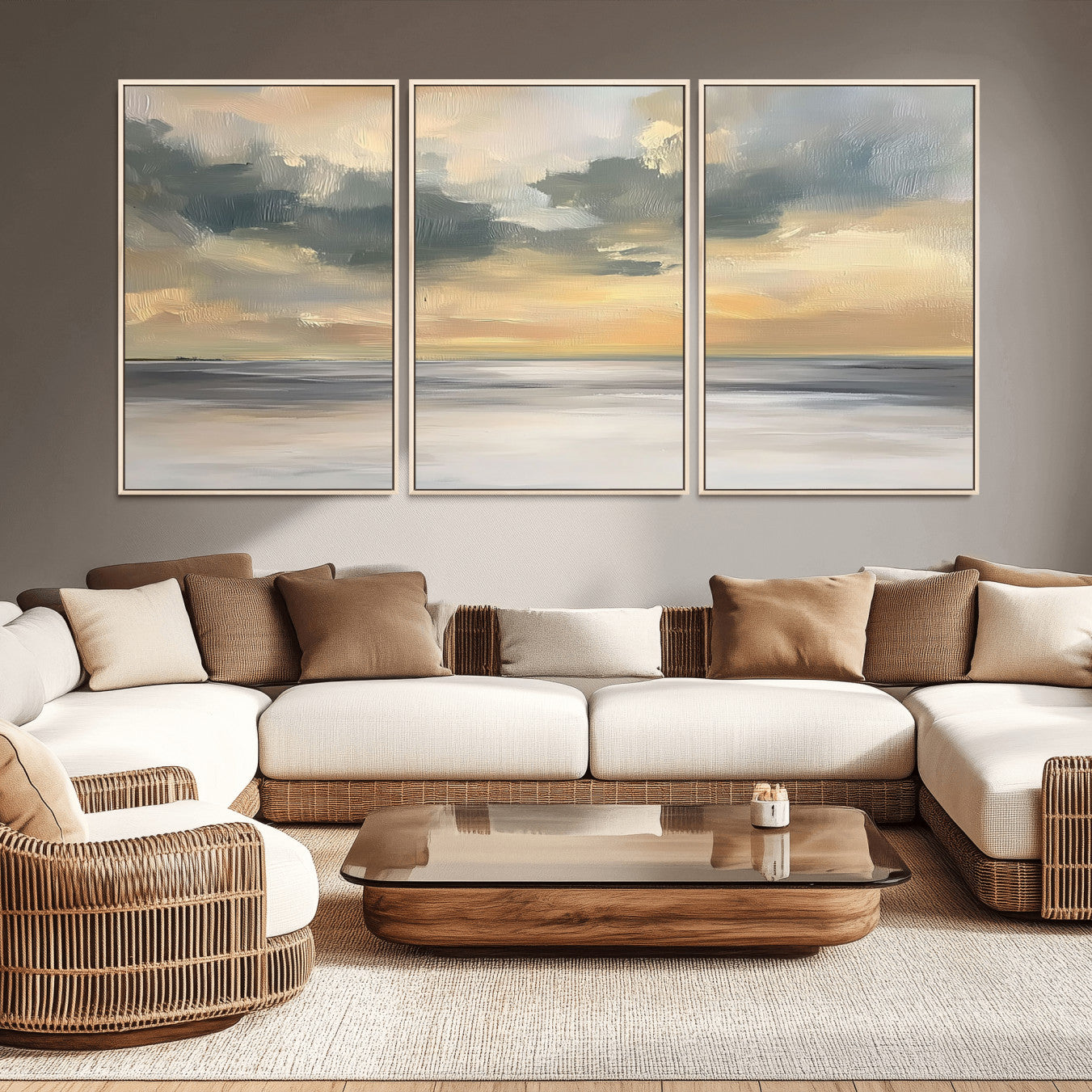 45544-MGV-CV-36X24-Modern Coastal Artwork with Vibrant Abstract Ocean Waves Wall Art Canvas Print for Contemporary