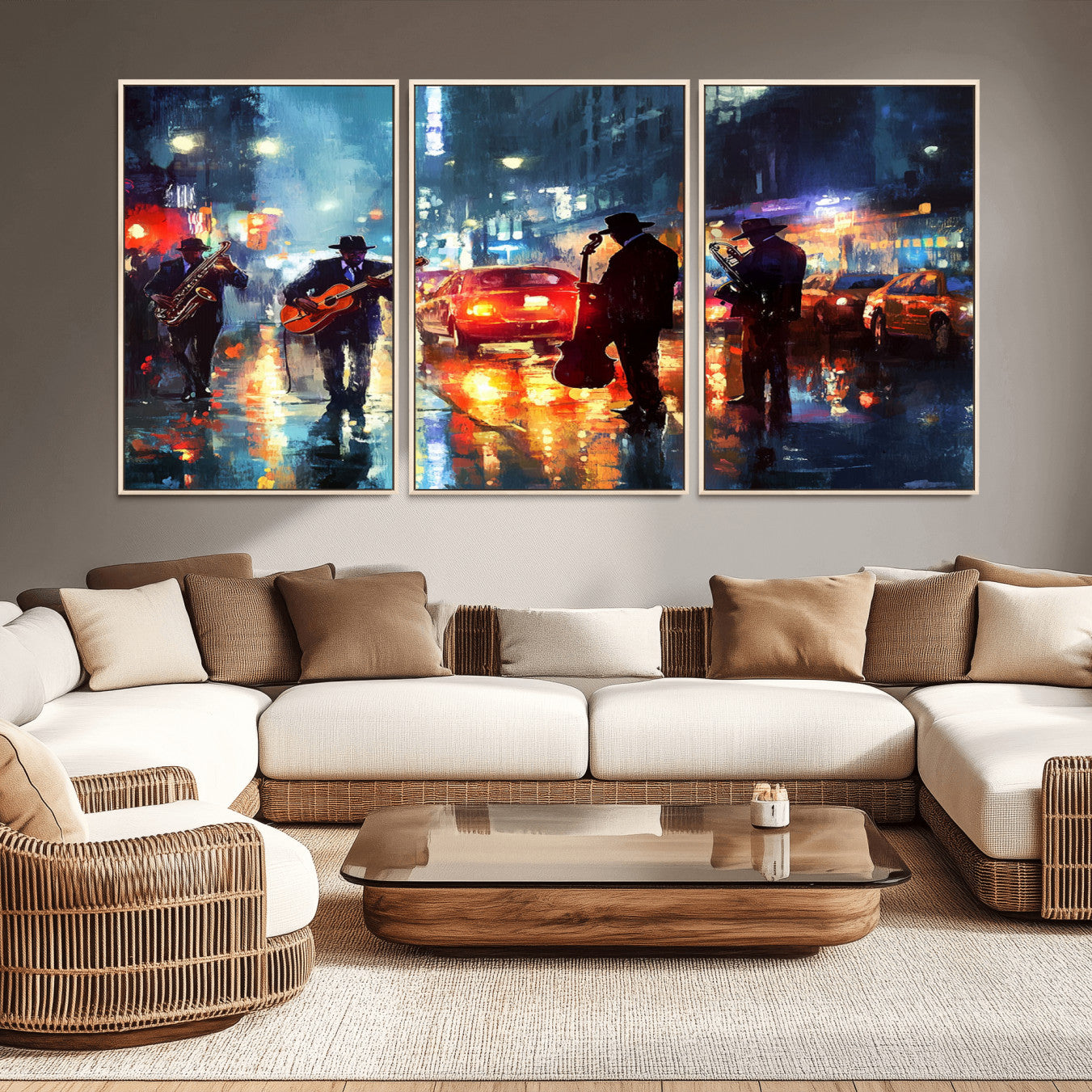 -African American Jazz Canvas - Abstract Music Wall Art Print - Abstract Jazz Wall Art Framed Prints