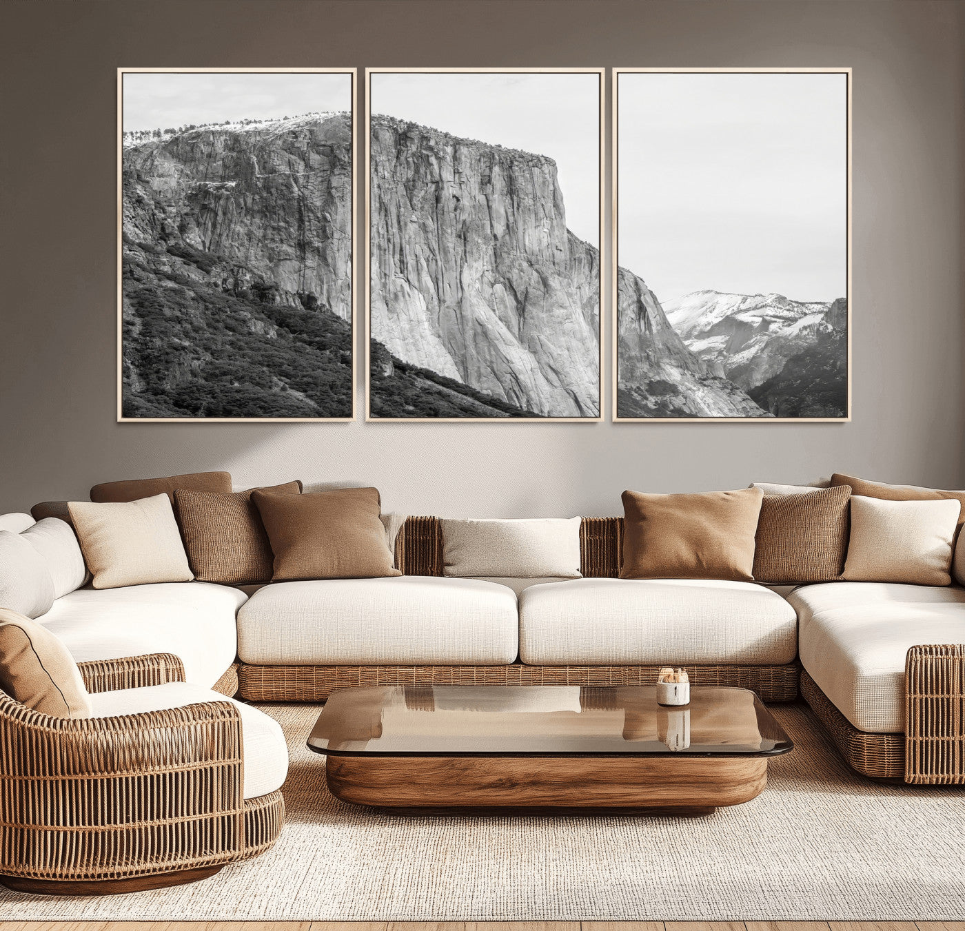 39393420-MGV-CV-36X24 - El Capitan Yosemite Mountain Wall Art – Yosemite Cliff Canvas Print, Rugged Terrain and Timeless Wilderness Decor for Office, Living Room or Cabin